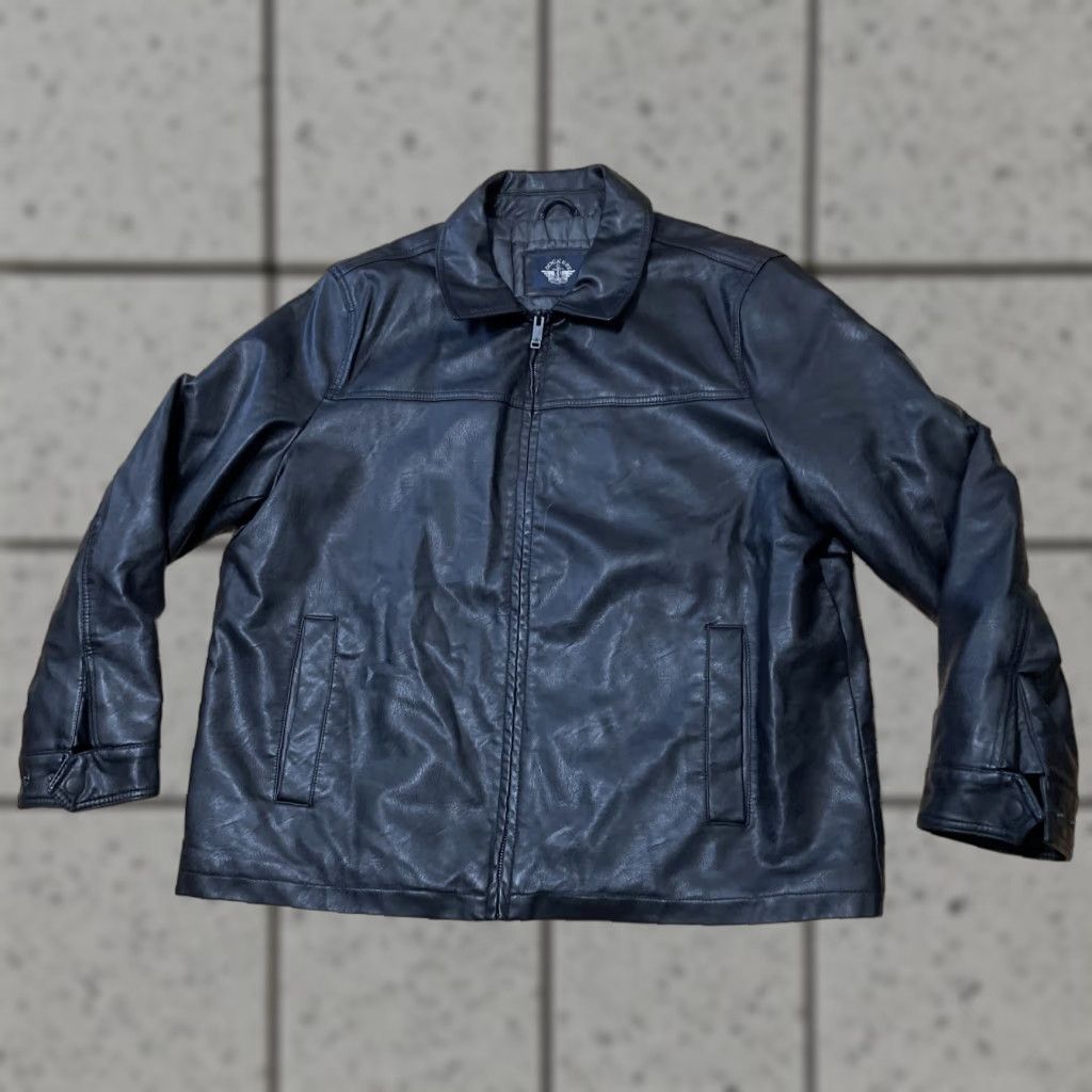 Dockers DOCKERS Jacket Bomber Jacket Men 2XL Black Lined Faux Leather Zip Herrington Coat XXL Size US XXL / EU 58 / 5 - 1 Thumbnail