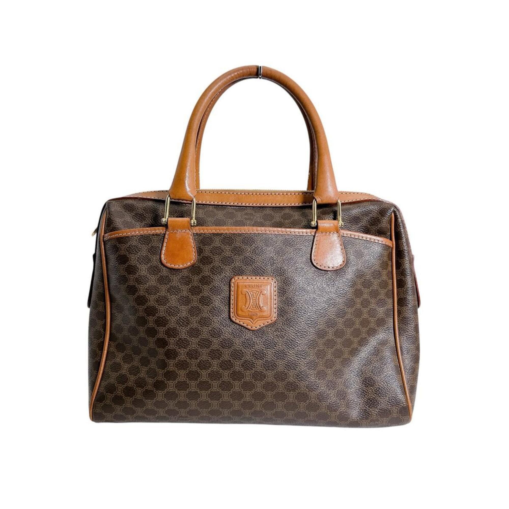 Celine Celine handbag, leather, Macadam pattern, brown. Size ONE SIZE - 1 Thumbnail