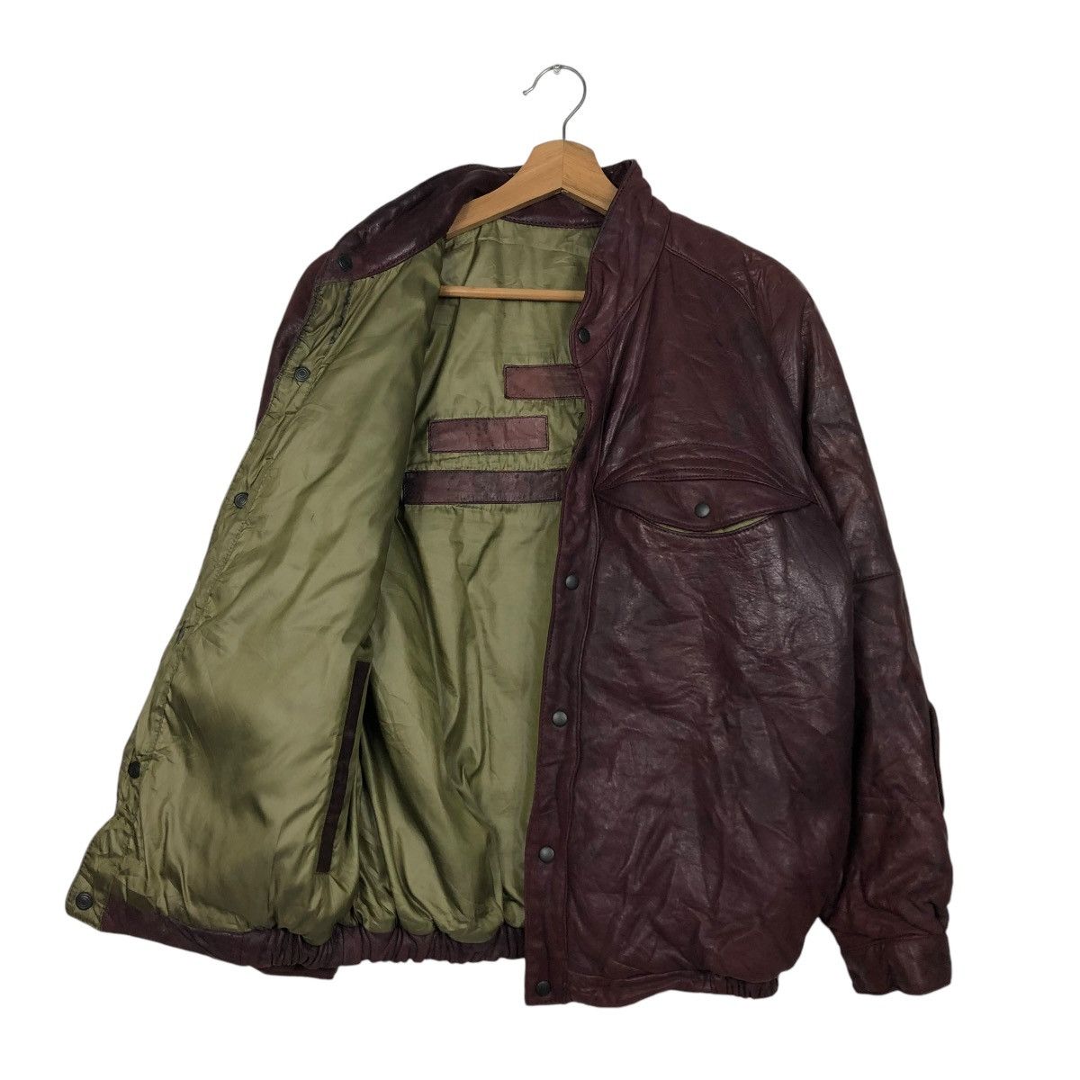 Japanese Brand 🔥VINTAGE BIKER LEATHER JACKET REVERSIBLE FOCARDI ITALY Size US M / EU 48-50 / 2 - 13 Thumbnail
