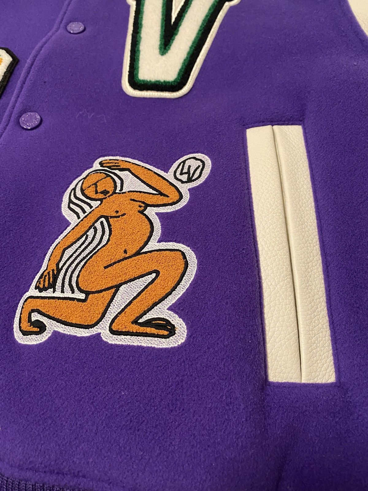 Louis Vuitton × Virgil Abloh Louis Vuitton X Virgil Abloh AW22 purple frog varsity jacket Size US XXL / EU 58 / 5 - 10 Thumbnail
