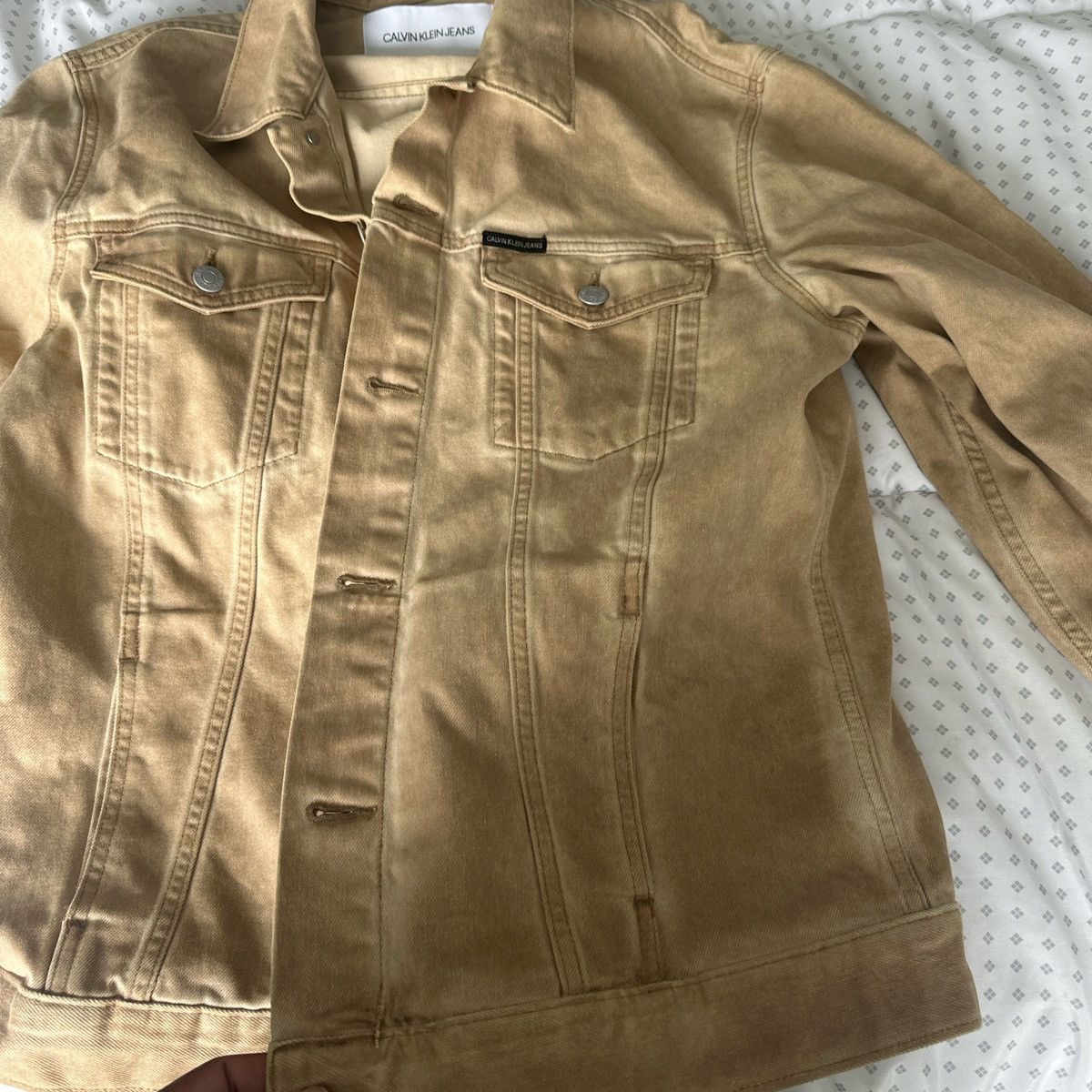 Calvin Klein × Vintage Tan Vintage CK Jacket Size US L / EU 52-54 / 3 - 2 Thumbnail