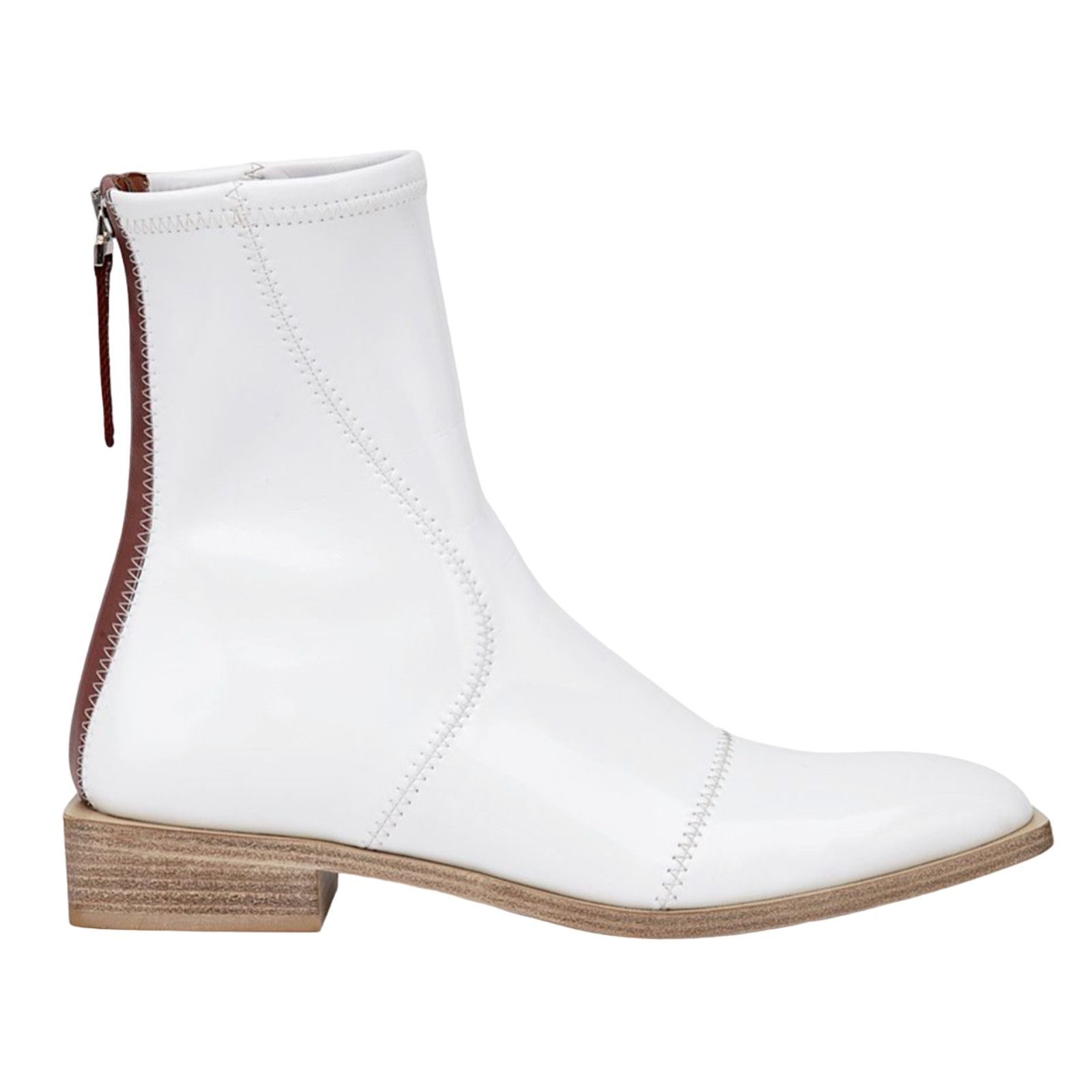 Fendi Fendi White Patent Neoprene Stretch Logo Sock Ankle Size US 6.5 / IT 36.5 - 1 Thumbnail