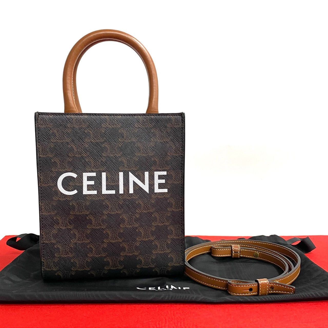 Celine Celine Shoulder Bag Brown Leather Size ONE SIZE - 1 Thumbnail