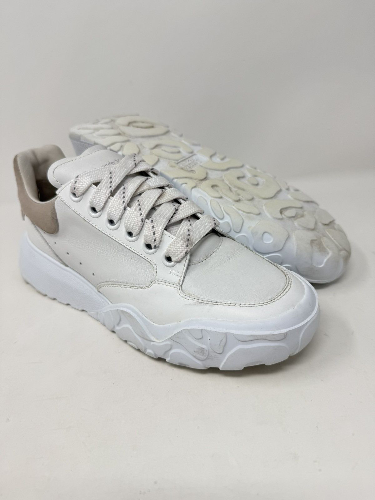 Alexander McQueen Alexander Mcqueen W Oversized Court Trainer White Patchouli Size US 7.5 / IT 37.5 - 1 Thumbnail