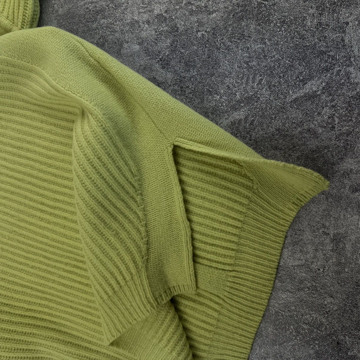 Rick Owens Rick Owens Sisyphus SS18 Lime Green Heavy Rib Sweater Size L / US 10 / IT 46 - 4 Thumbnail