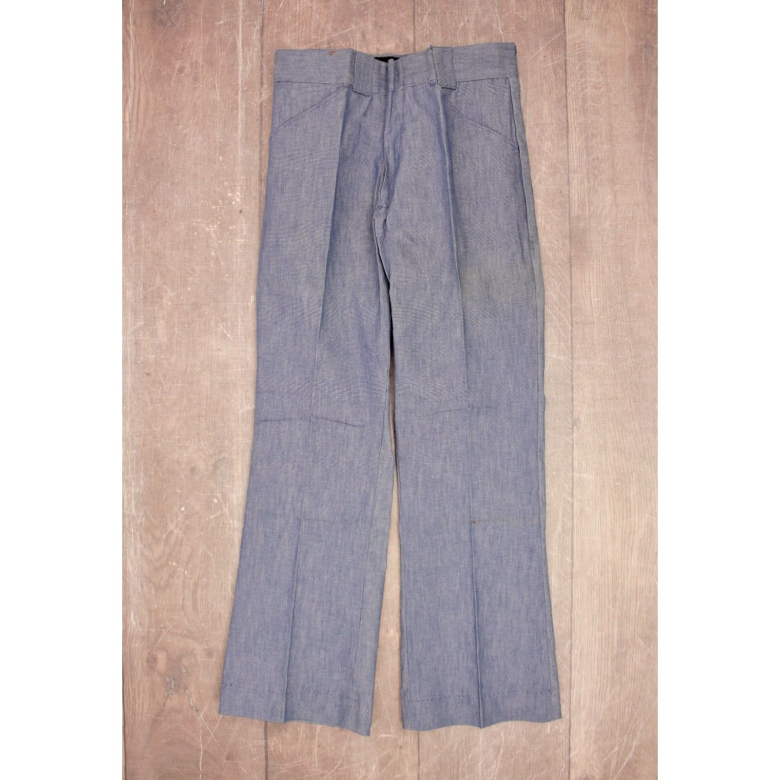 Vintage Stephens 60s 70s Pants Shirt? No, Trousers — VTG 1960s 1970s Blue Cotton NOS Sz 31x30 Men’s Vintage Jeans/ Pants Size US 31 - 2 Thumbnail