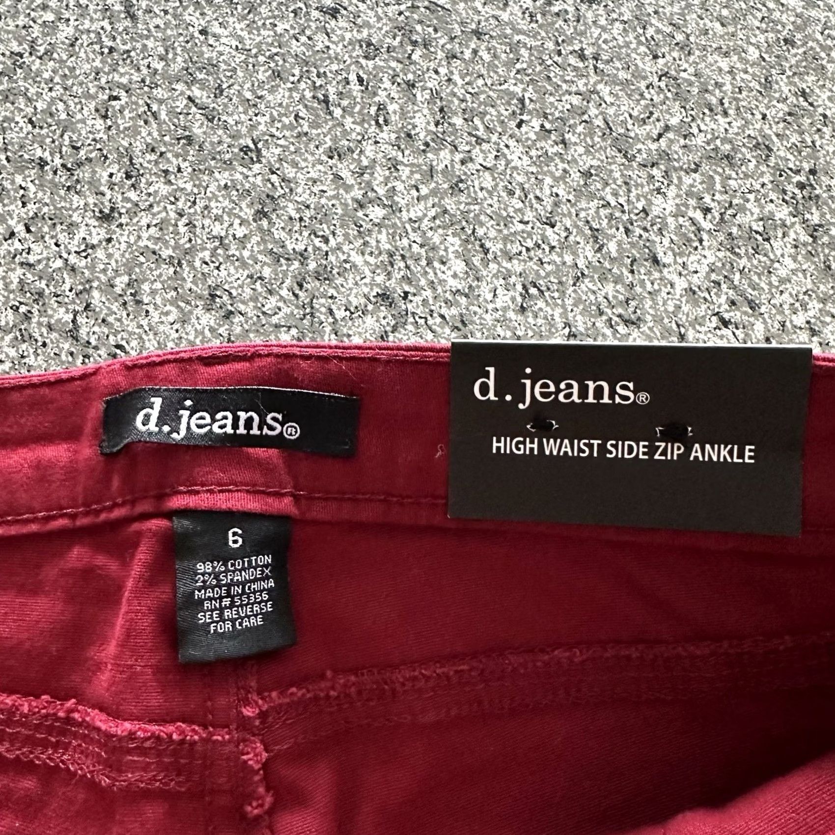 Vintage D. Jeans Red High Waist Ankle Jeans Women’s 6 Side Zip Skinny Stretch Relaxed 5-Pocket Denim Spring Women Jeans Size 28" / US 6 / IT 42 - 4 Thumbnail