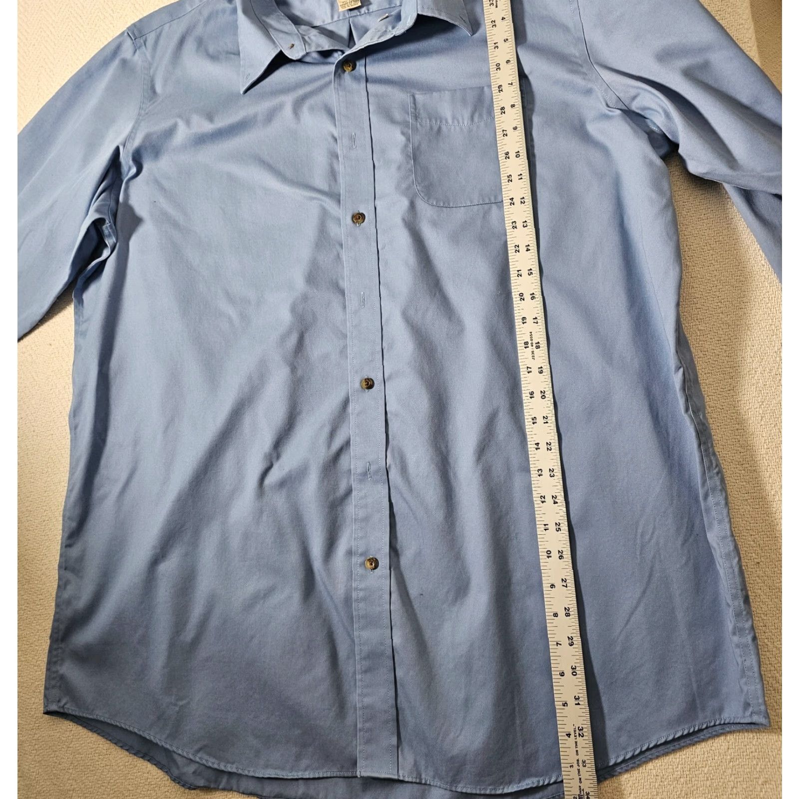 Vintage L.L. Bean Button-Up Shirt Mens 2XLT Blue Long Sleeve Collared Collar-Down Wrinkle Resistant Pocket Size US XXL / EU 58 / 5 - 5 Thumbnail