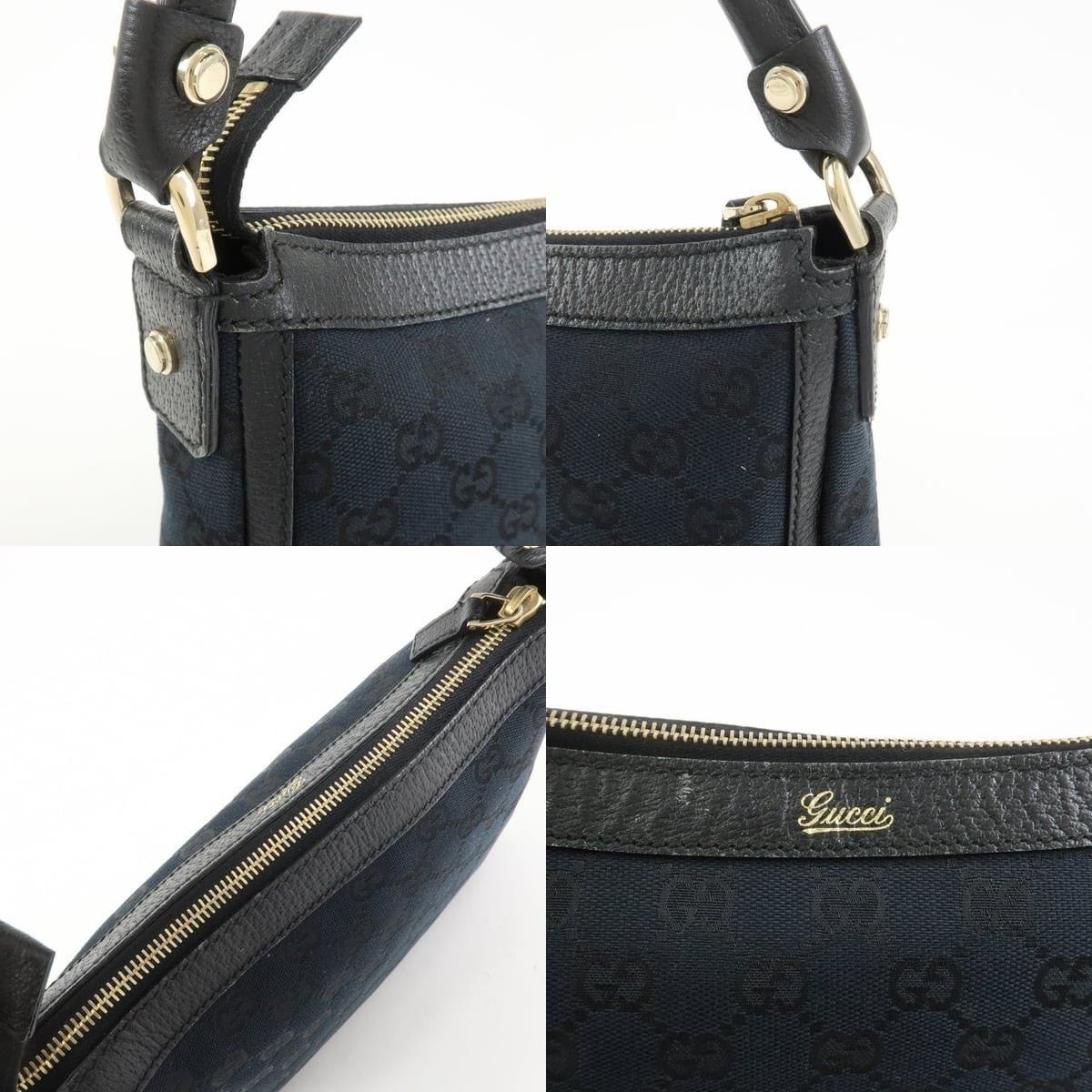 Gucci Gucci GG Monogram Canvas Shoulder Bag Black Size ONE SIZE - 6 Thumbnail