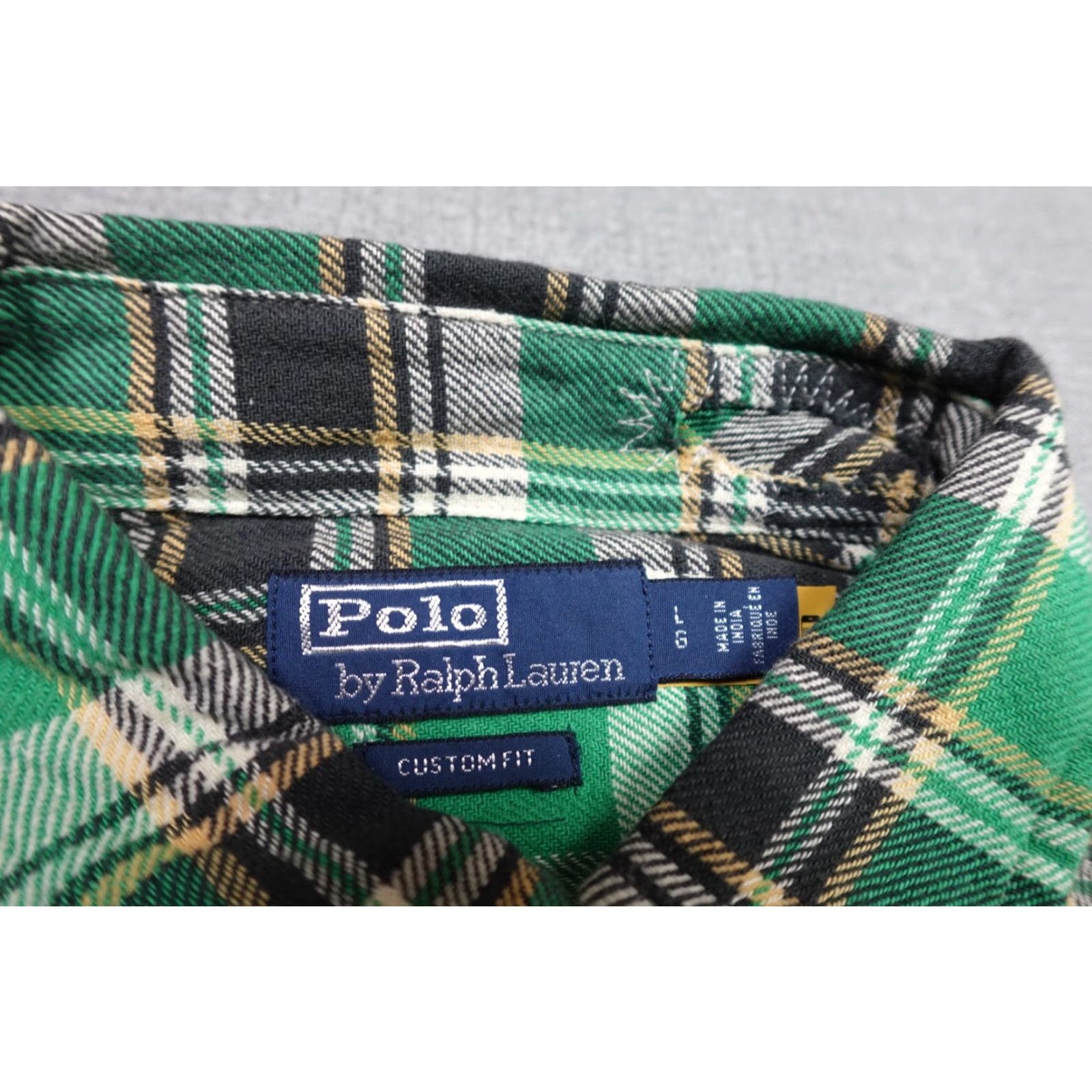 Polo Ralph Lauren Polo Ralph Lauren Button-Up Shirt Mens L Twill Plaid Green Chin Strap New Size US L / EU 52-54 / 3 - 2 Thumbnail