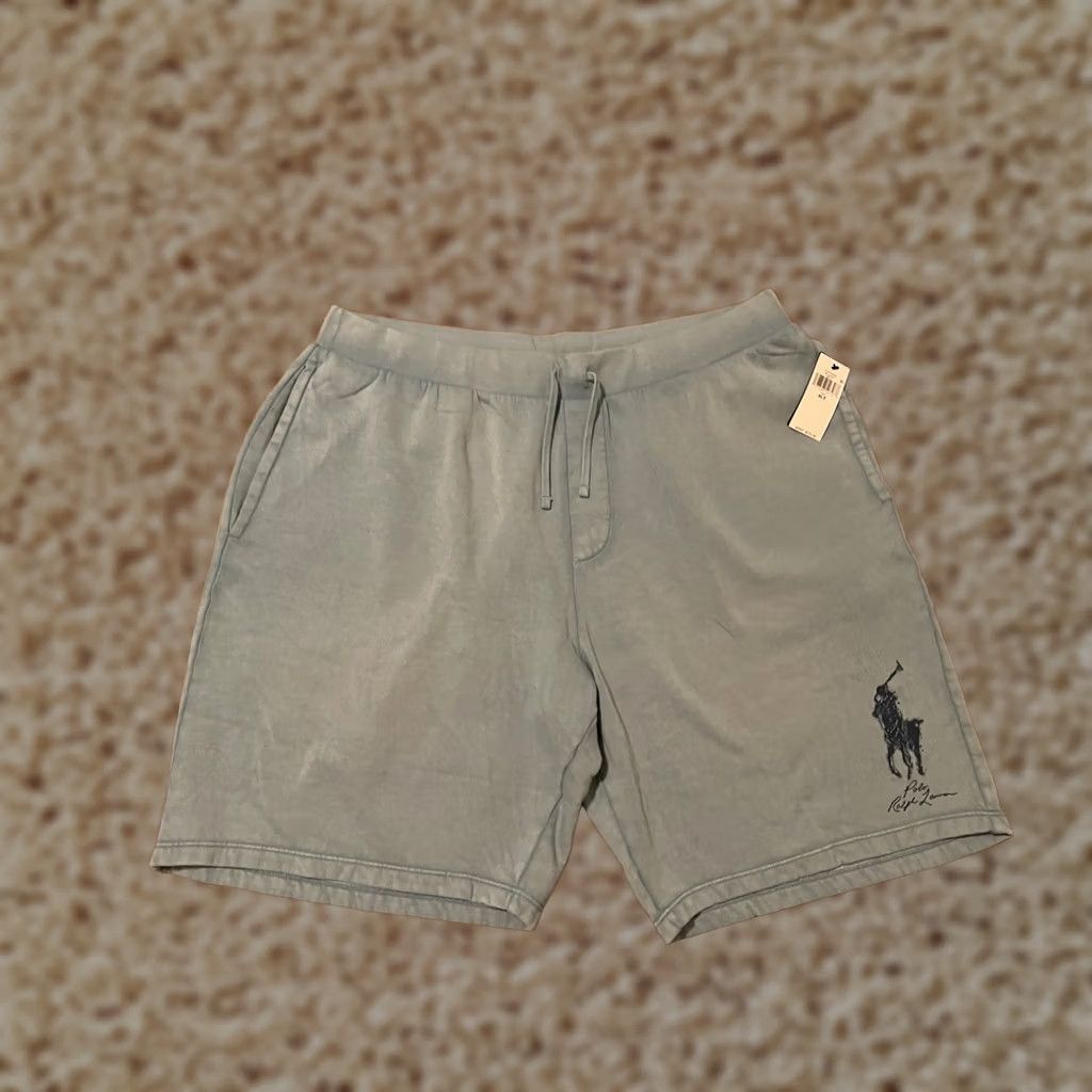 Polo Ralph Lauren VINTAGE Polo Ralph Lauren Light Blue Big Pony Logo Sweat Short Men's Big/Tall 4XLT New Size US XXL / EU 58 / 5 - 1 Thumbnail
