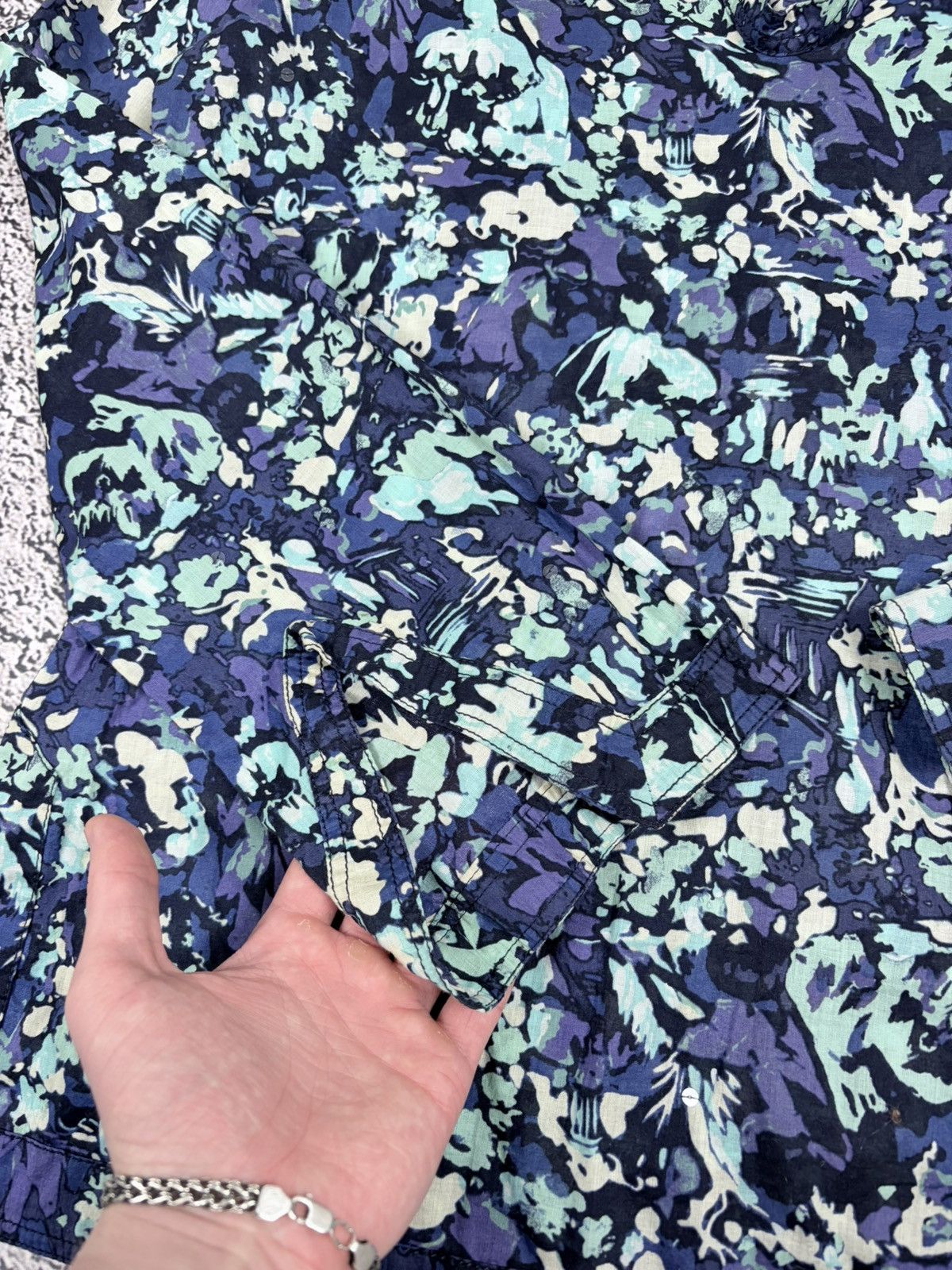 Tory Burch Vintage Tory Burch Blue Abstract Floral Tunics Blouse 12 Size M / US 6-8 / IT 42-44 - 10 Thumbnail