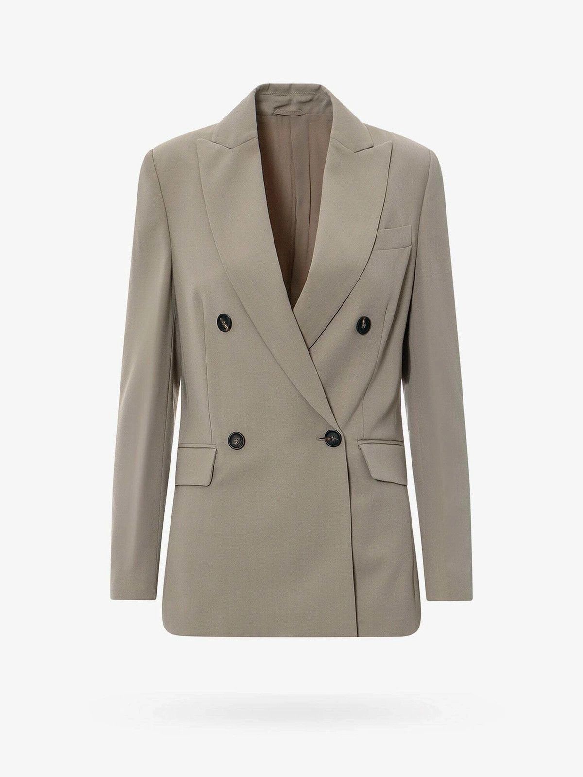 Brunello Cucinelli o1y0725 Blazer in Khaki Size S / US 4 / IT 40 - 1 Thumbnail