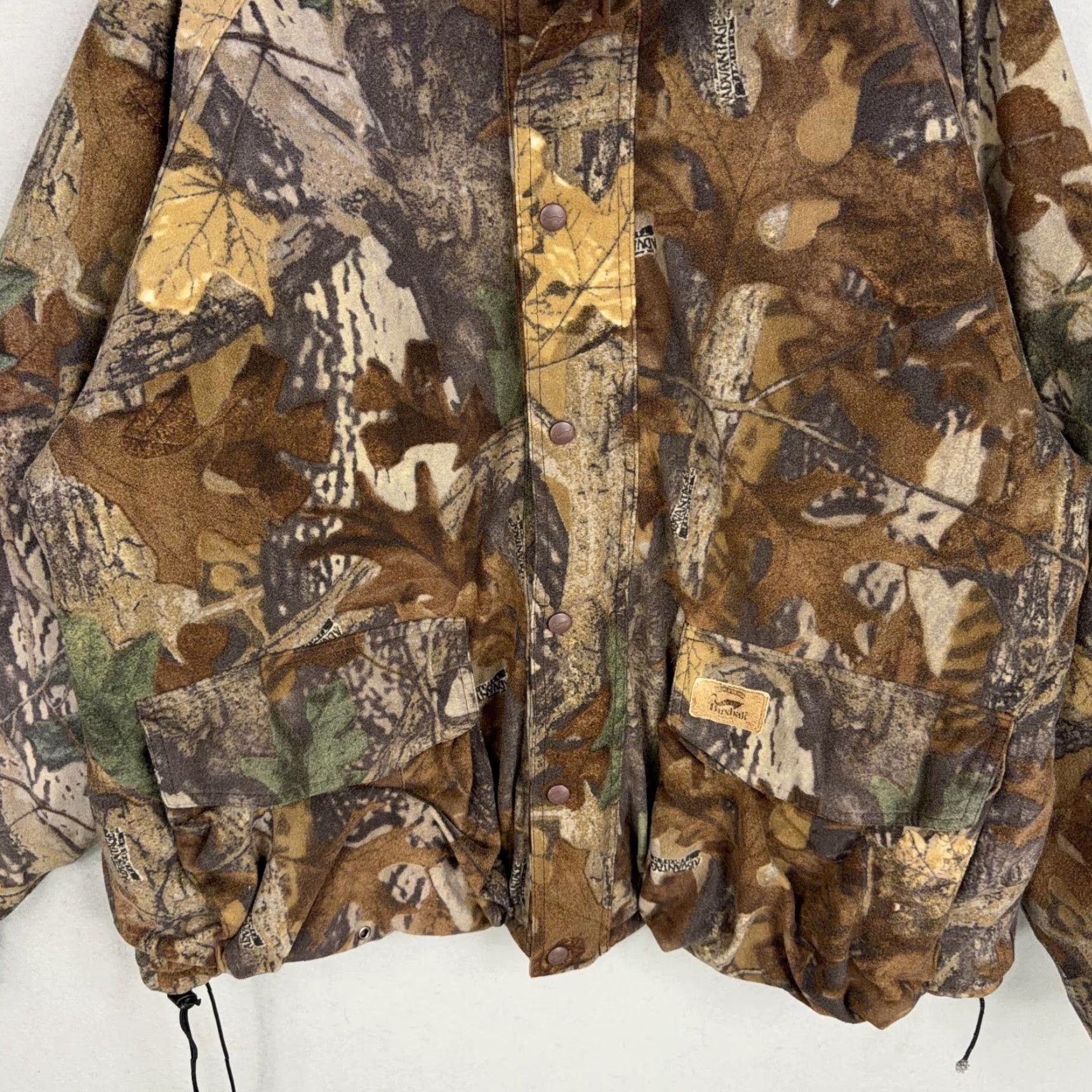 Vintage Duxbak Jacket Mens XL Camo Timber Hooded Hunting Coat Bomber Zip Off Hooded Front Pockets Outdoor USA Mens Size US XL / EU 56 / 4 - 3 Thumbnail