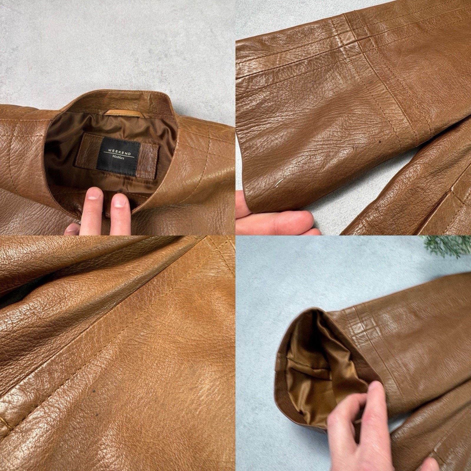 Weekend Max Mara Weekend Max Mara Women Leather Jacket Coat Size 12 Brown Size M / US 6-8 / IT 42-44 - 20 Thumbnail