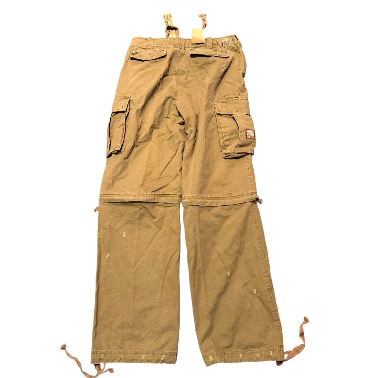 Pepe Jeans VINTAGE Pepe Jeans London CHRIS Convertible Cargo Pants Shorts 34x33 Mocha Baggy Men Cargo Pants 34 Regular Mocha/Khaki Size US 34 / EU 50 - 5 Thumbnail