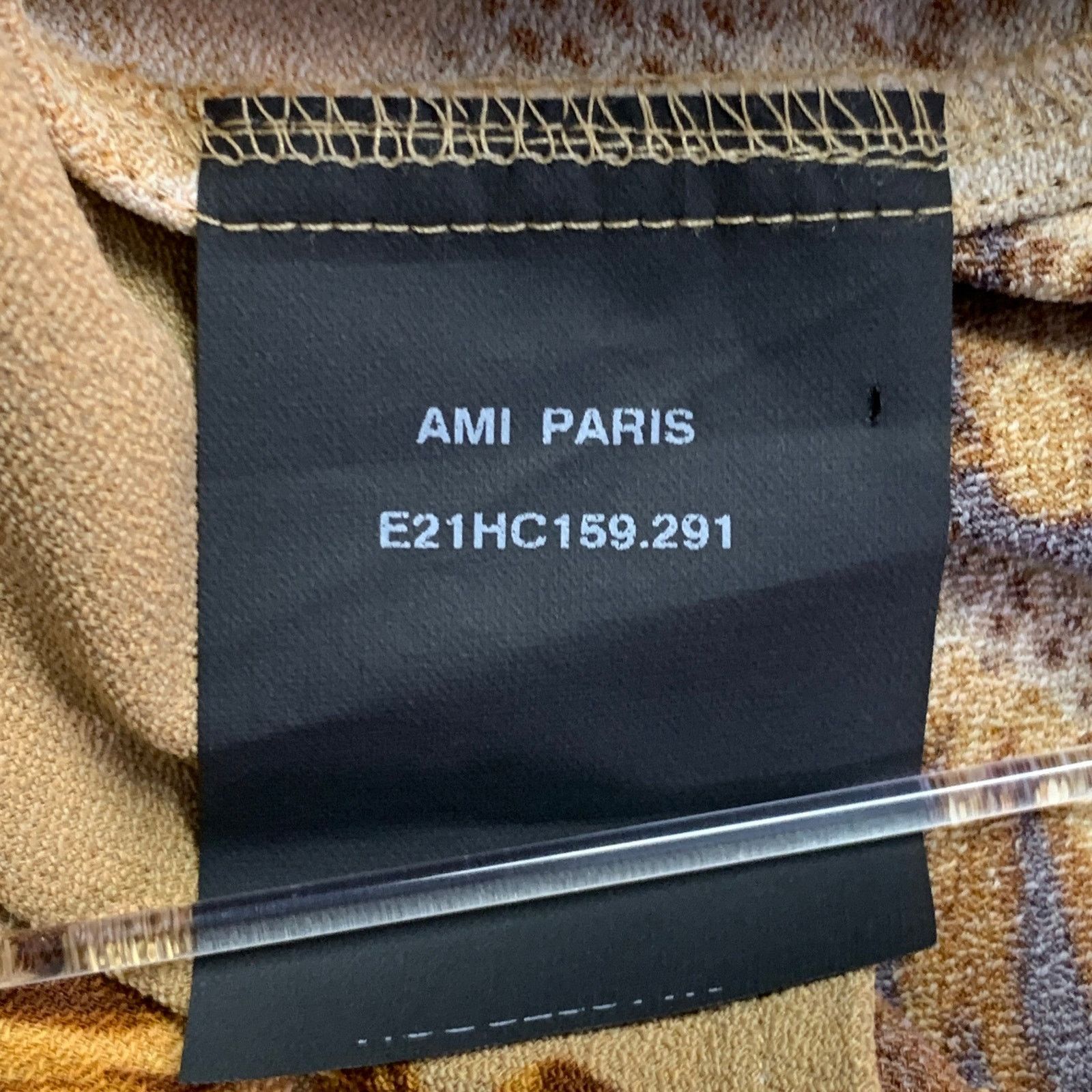 AMI Brown Tan Floral One Pocket Oversized Long Sleeve Shirt Size US M / EU 48-50 / 2 - 9 Thumbnail