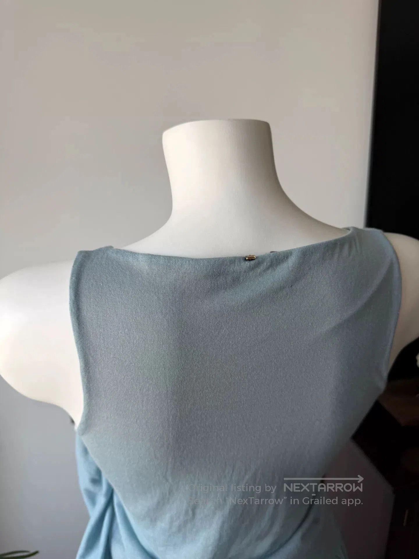 Sportmax SPORTMAX Light Blue Irregular Camisole. Size M / US 6-8 / IT 42-44 - 8 Thumbnail