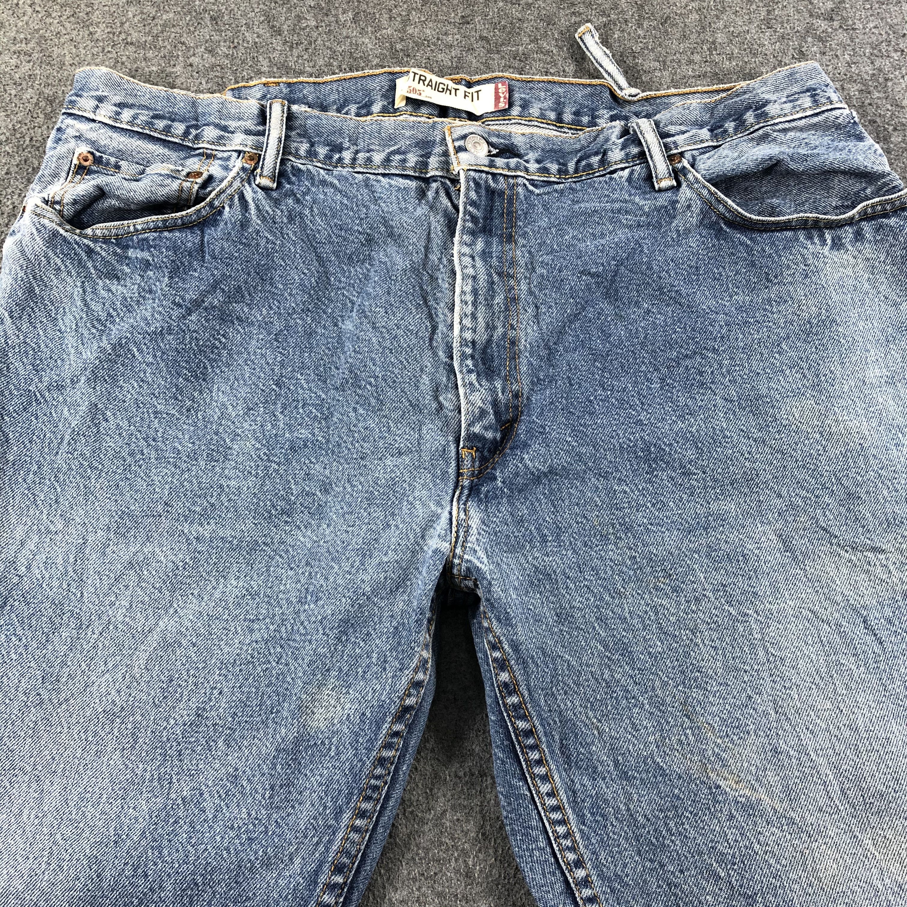 Levi's Vintage Blue Wash Levis 505 Jeans-J2637 Size US 41 - 3 Thumbnail