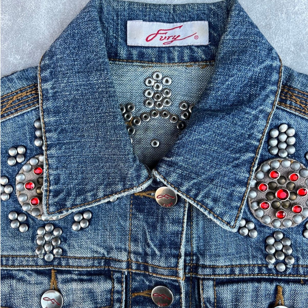 Other 90s Vintage Denim Embellished Jacket -S Size S / US 4 / IT 40 - 4 Thumbnail
