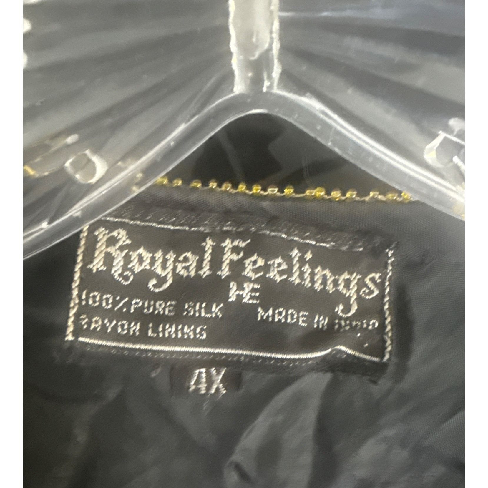 Vintage Vintage Royal Feelings Sequin Top Gold Black 4X 100% Silk Sh Size 4XL / US 24-26 - 3 Thumbnail