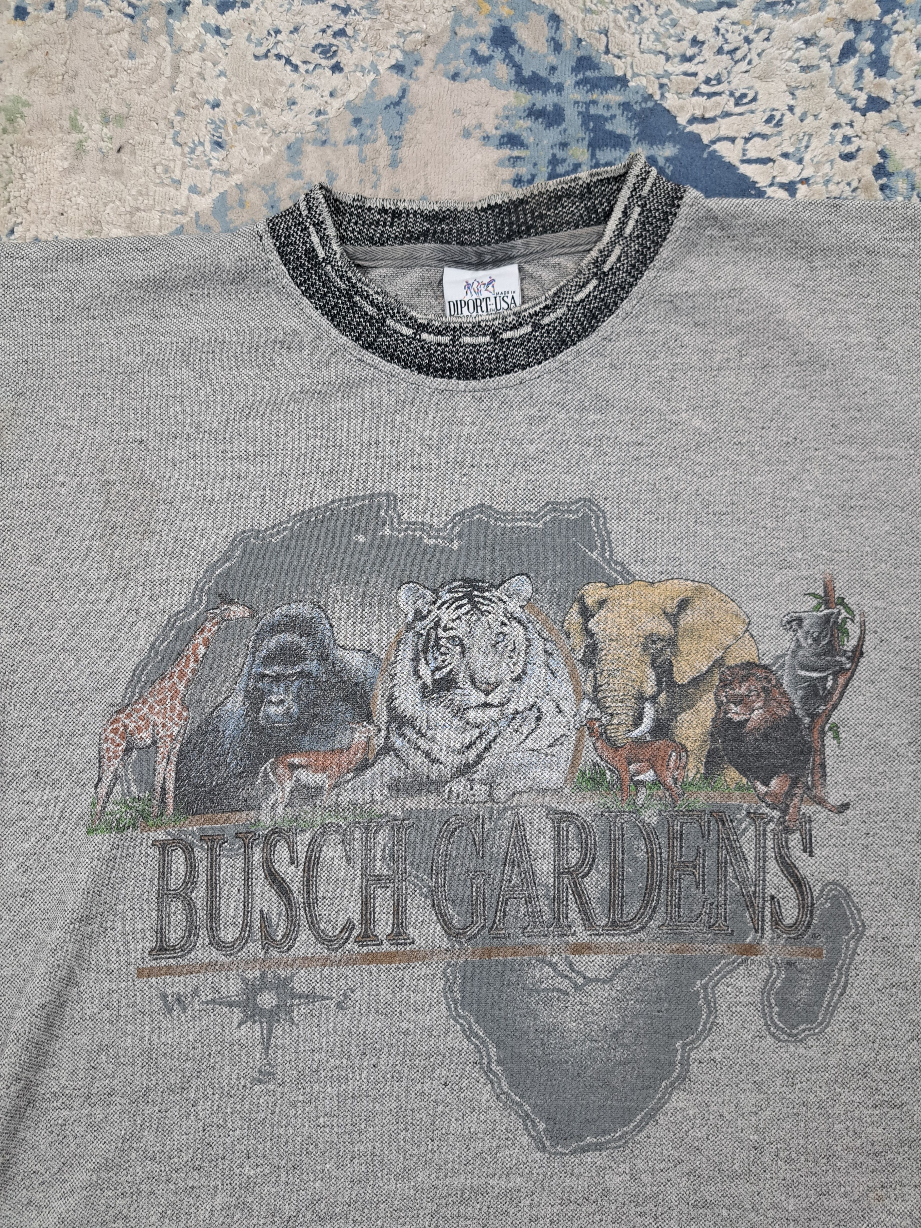 Vintage Vintage 90s Busch Gardens Tee Made in USA Wildlife Size US XL / EU 56 / 4 - 2 Thumbnail