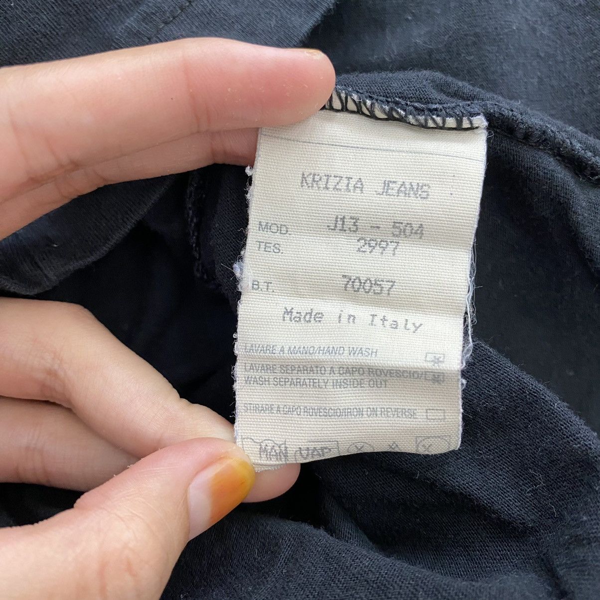 Vintage Vintage KRIZIA JEANS Italian Designer Big Brand Print Black Size US M / EU 48-50 / 2 - 5 Thumbnail