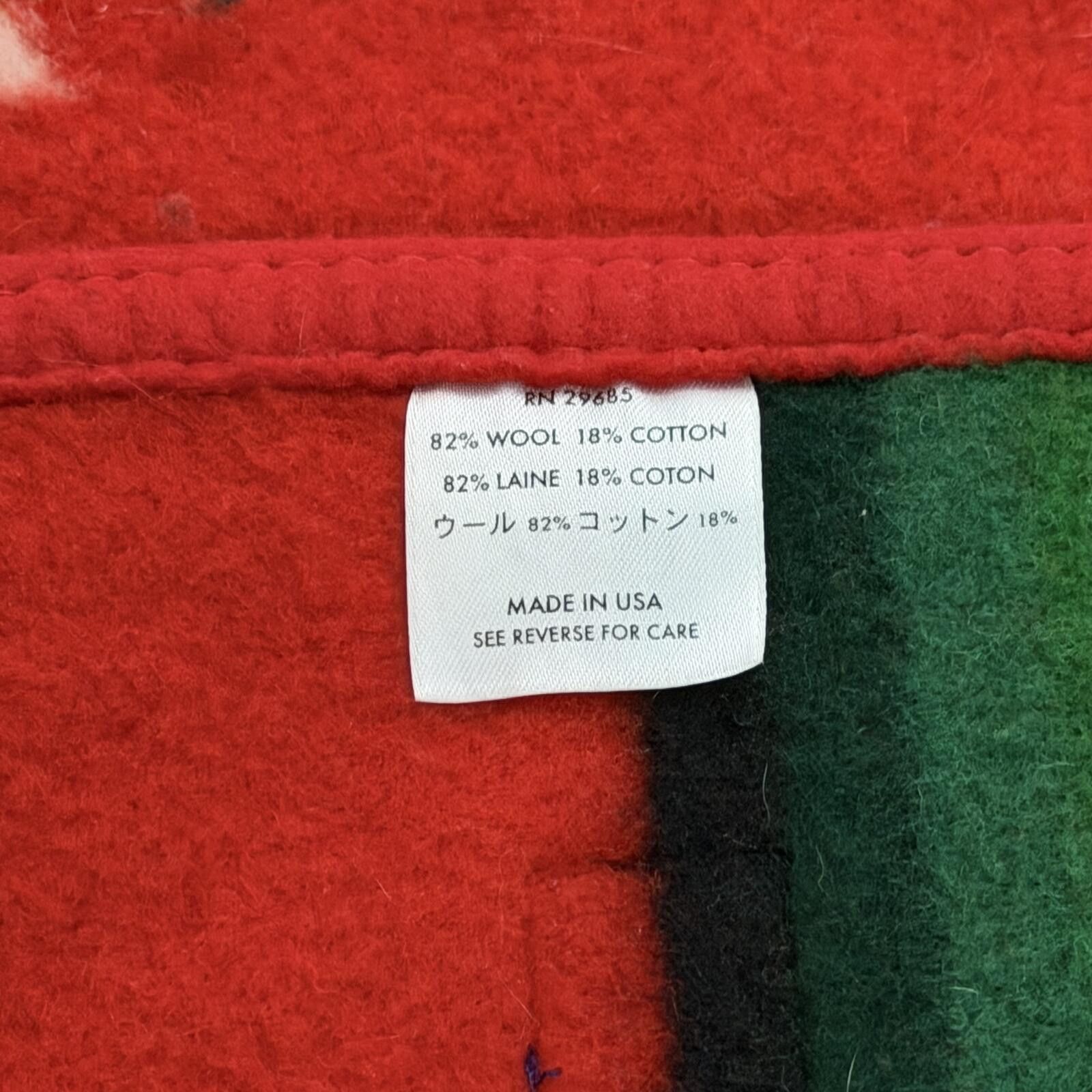 Pendleton Vintage Pendleton Chief Joseph Beaver State Wool Red Blanket Size ONE SIZE - 9 Thumbnail