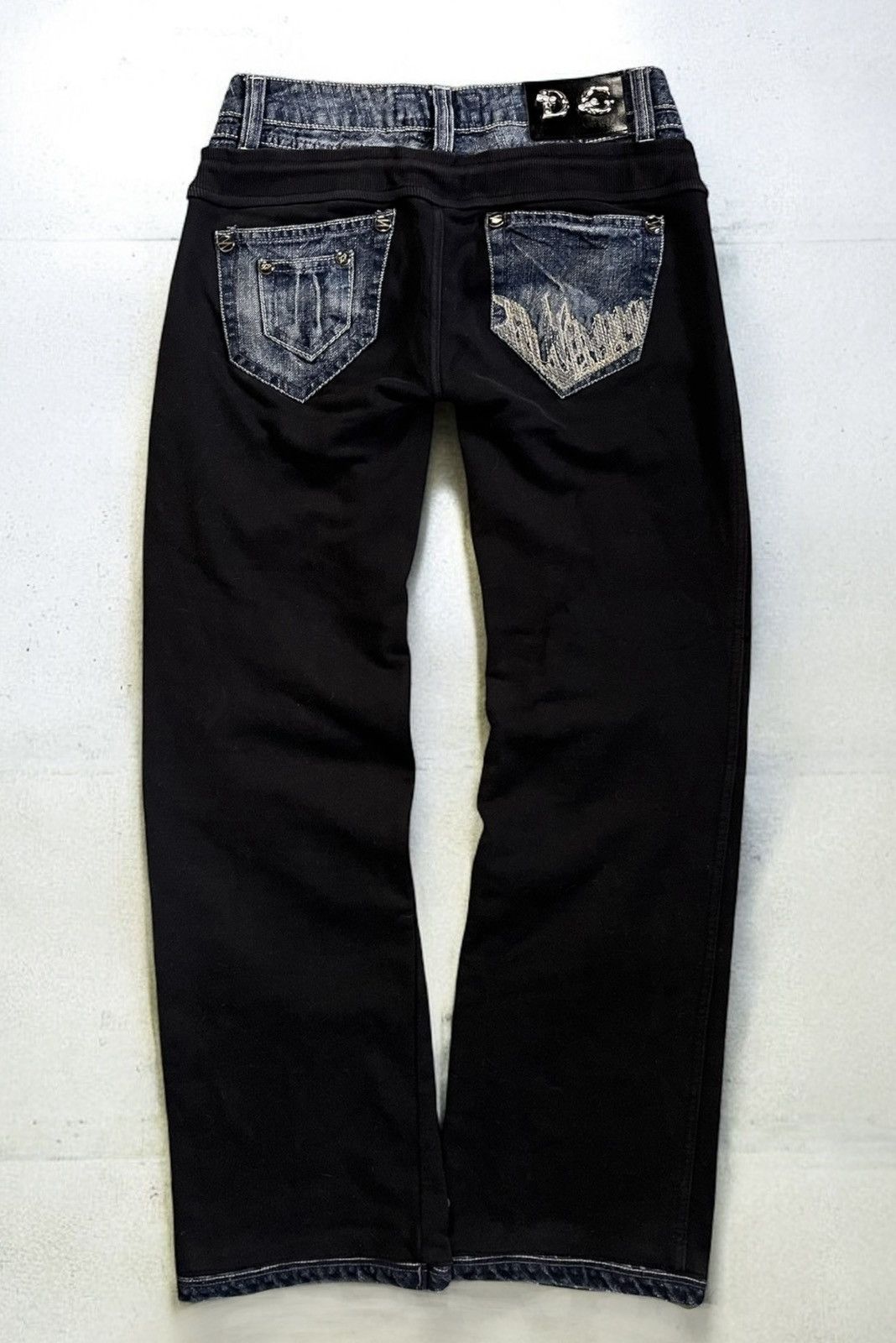 Dolce & Gabbana Dolce & Gabbana 2008 W Double Waisted Denim Joggers Size 28" / US 6 / IT 42 - 2 Thumbnail