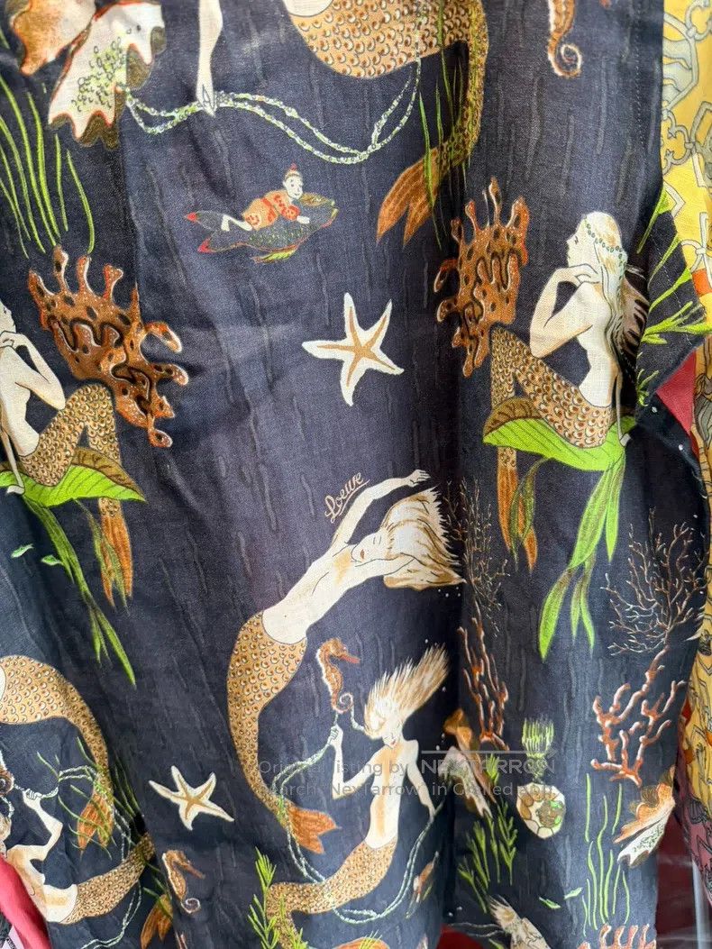Loewe Loewe size 41 Mermaid graffiti linen shirt jacket Size US M / EU 48-50 / 2 - 6 Thumbnail