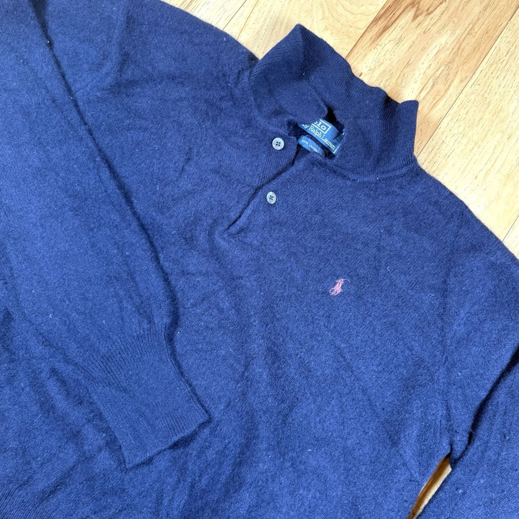 Ralph Lauren VINTAGE Ralph Lauren Polo Sweater Mens XL Blue Lambswool Pullover Size US XL / EU 56 / 4 - 2 Thumbnail