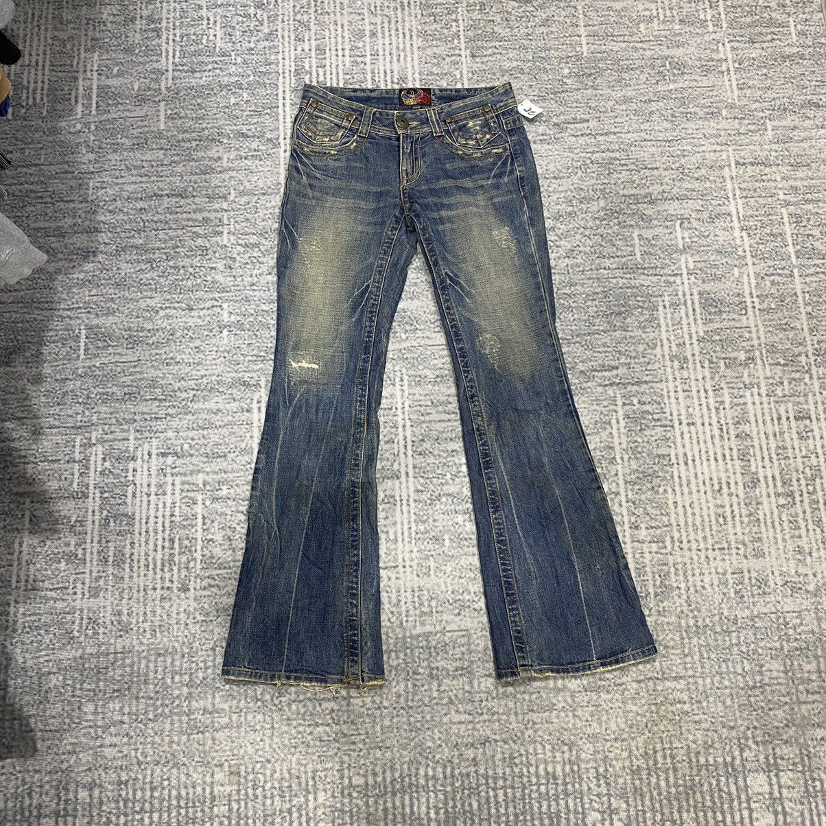 Hysteric Glamour × Japanese Brand × Le Grande Bleu (L.G.B.) Flare☠️ Eagle Japan Mudwash Bootcut Jeans Vintage 80s 90s Size US 28 / EU 44 - 2 Thumbnail