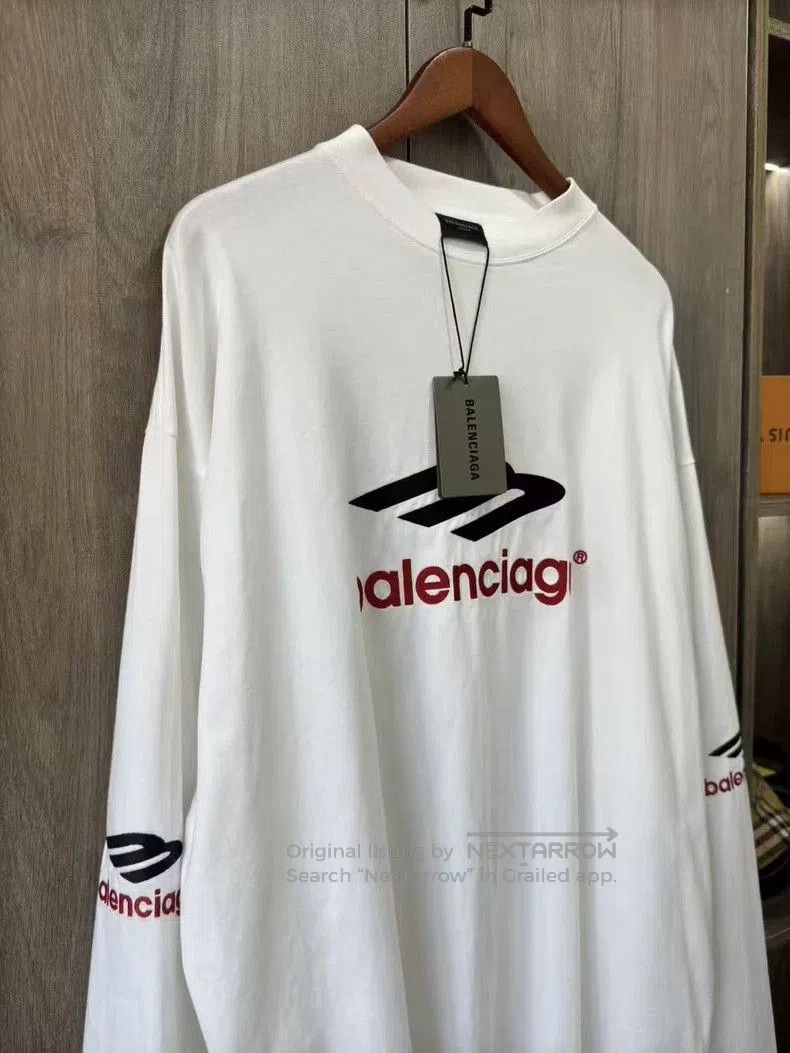 Balenciaga Balenciaga 3B Embroidered Logo Longsleeve. Size US S / EU 44-46 / 1 - 2 Thumbnail