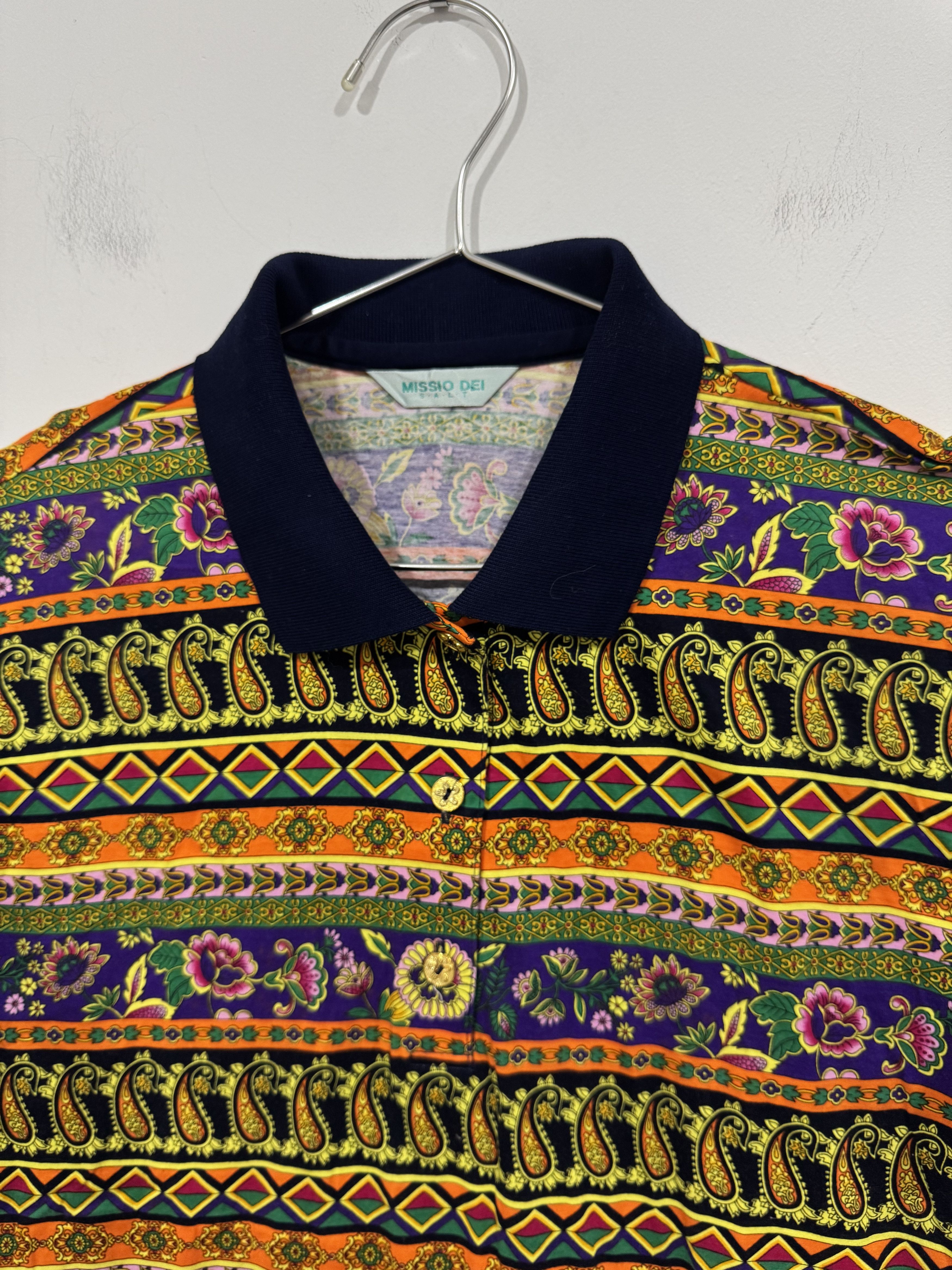 Other Vintage Missio Dei Floral Polo Tee Size US M / EU 48-50 / 2 - 2 Thumbnail