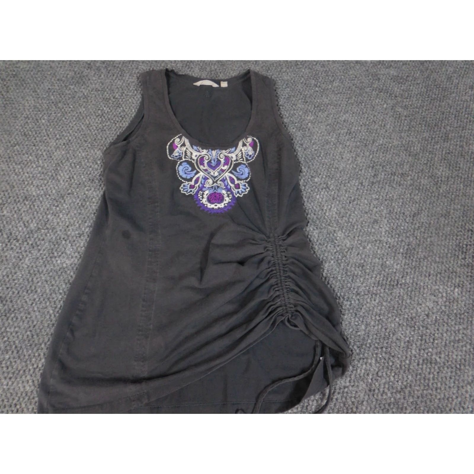 Athleta Athleta Shirt Women S Gray Tank Top Collared Sleeveless Pullover Cotton Stretch Casual Basic Size S / US 4 / IT 40 - 3 Thumbnail