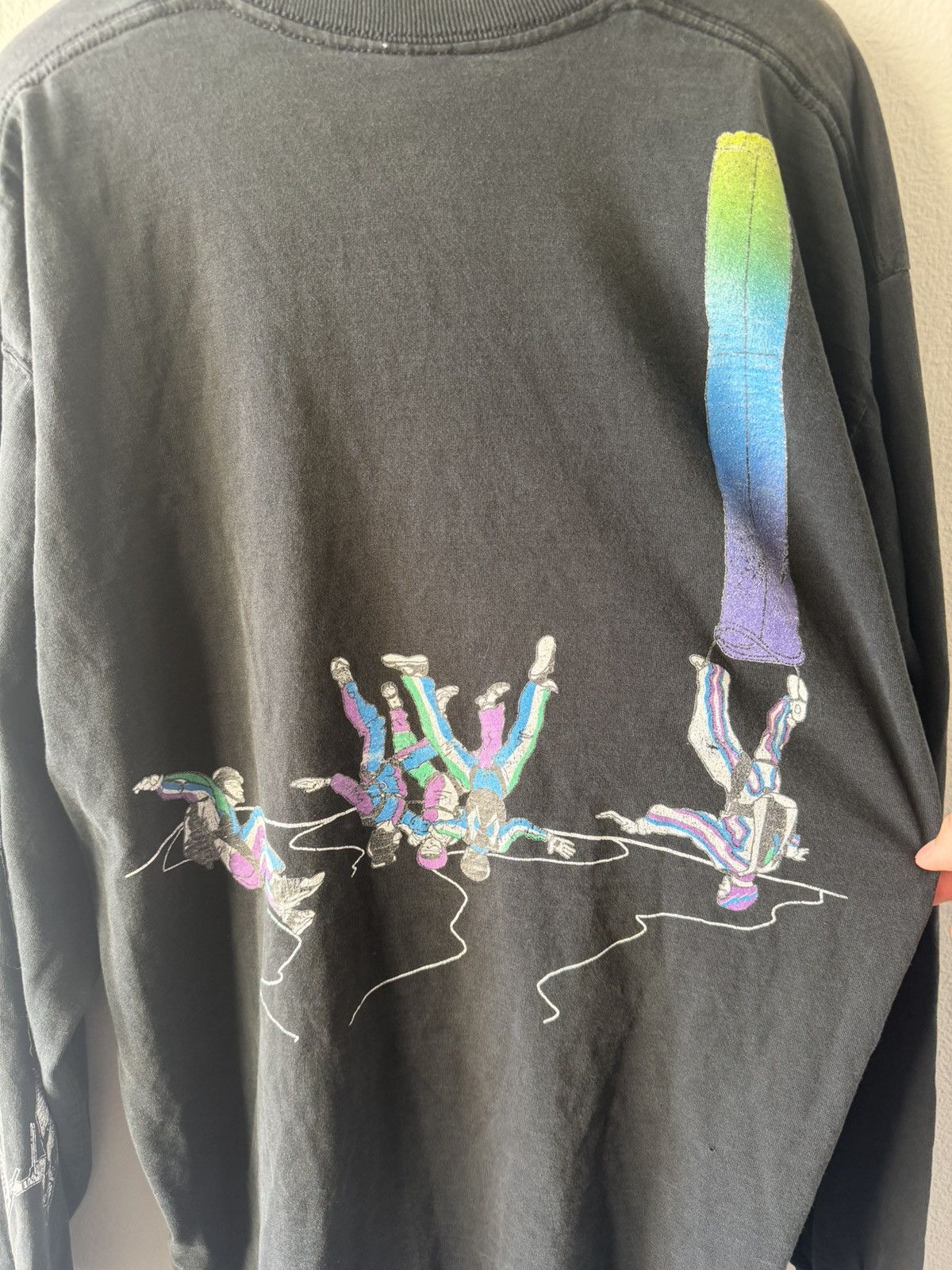 Vintage 90s Square One Skydiving Longsleeve Tee XL Size US XL / EU 56 / 4 - 2 Thumbnail