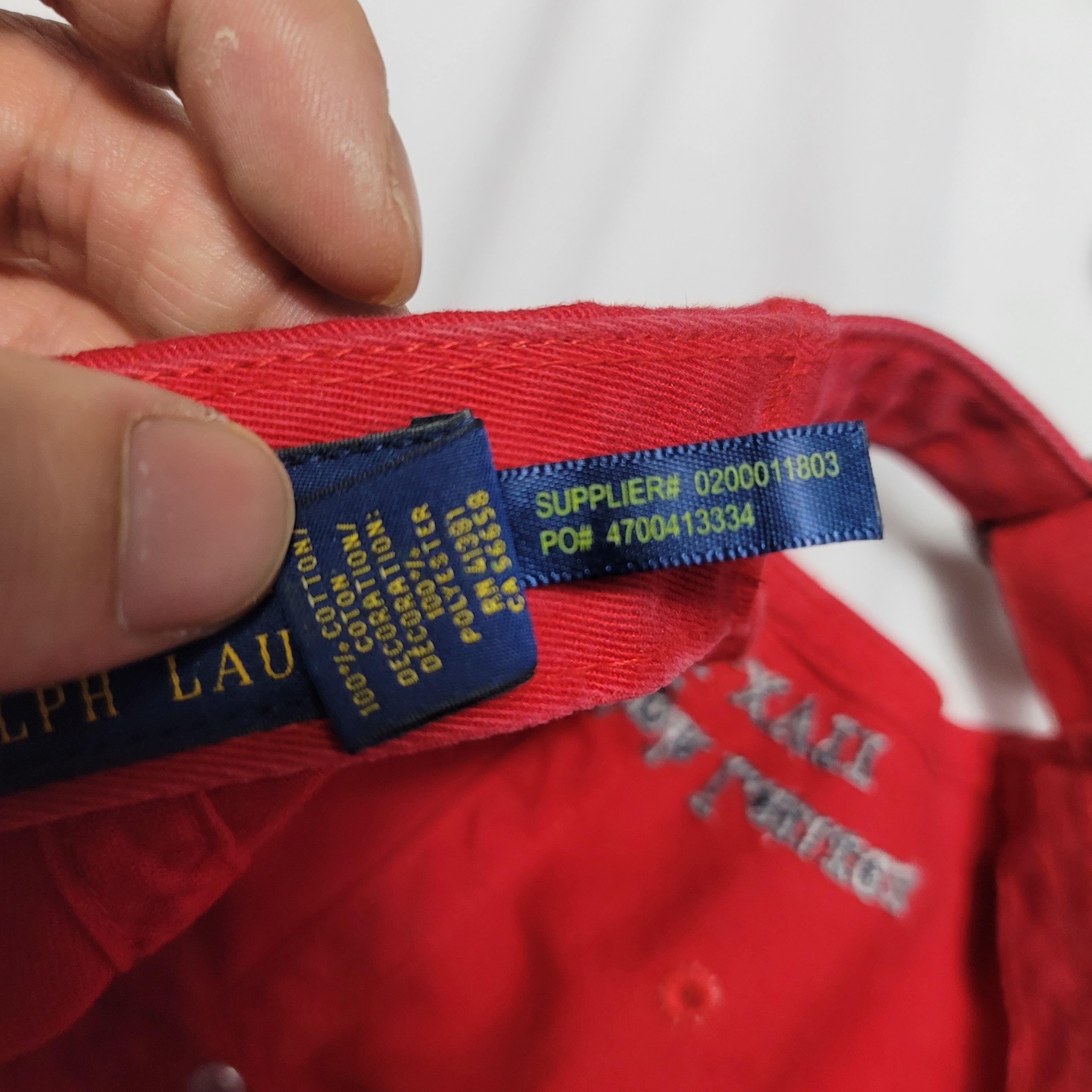 Polo Ralph Lauren Polo Ralph Lauren Red Embroidered Cap Size ONE SIZE - 2 Thumbnail