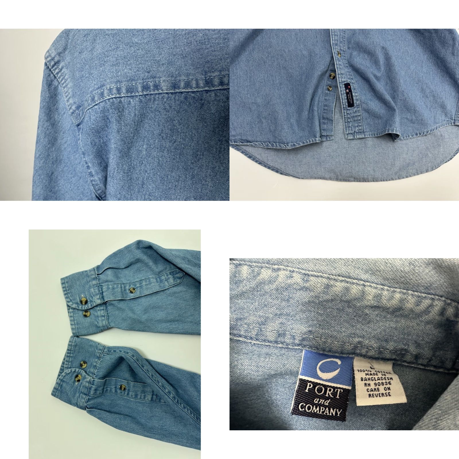 Port & Company VINTAGE Port & Company Purdue University Denim Shirt Men L Blue Denim Shirt Casual Business Workwear 90s Farming University Y2K Mens Size US L / EU 52-54 / 3 - 9 Thumbnail