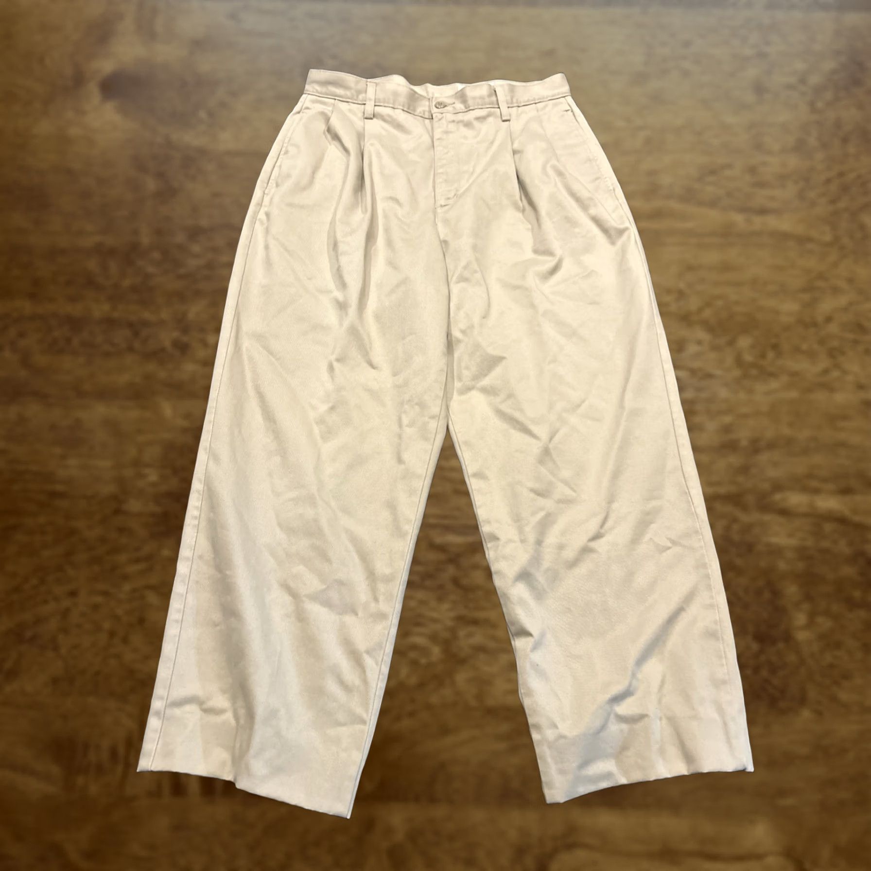 Eddie Bauer Eddie Bauer Pants Mens 34x 26 Khaki Cotton Pleated Dress B12 Size US 34 / EU 50 - 1 Thumbnail