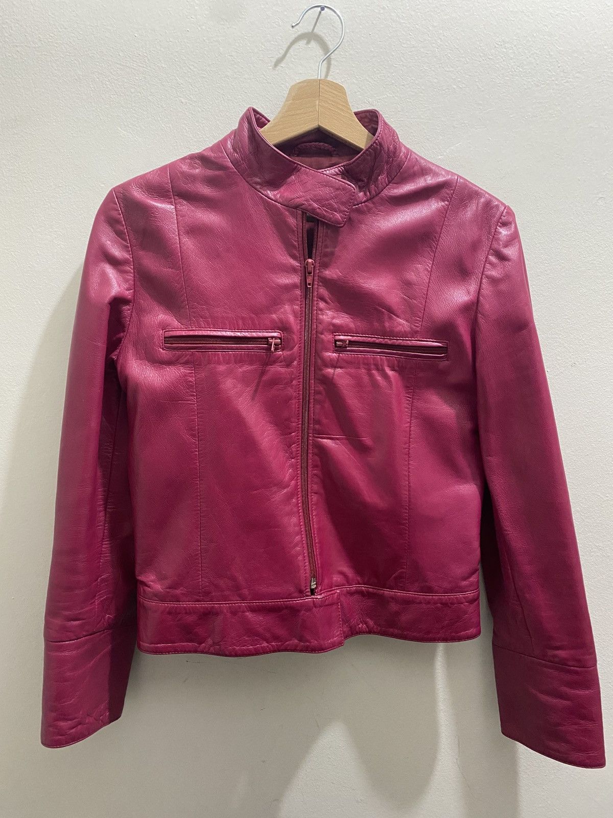 Other JOHANNA K BURGUNDY LEATHER JACKET Size M / US 6-8 / IT 42-44 - 1 Thumbnail