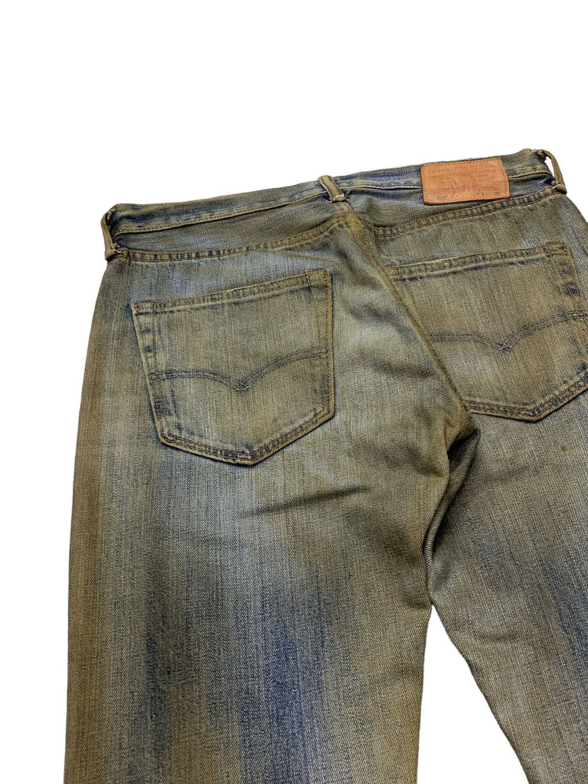 Hysteric Glamour × Levi's × Vintage Levis 501 Vintage Muddy Wash Distressed Jeans Size US 31 - 12 Thumbnail