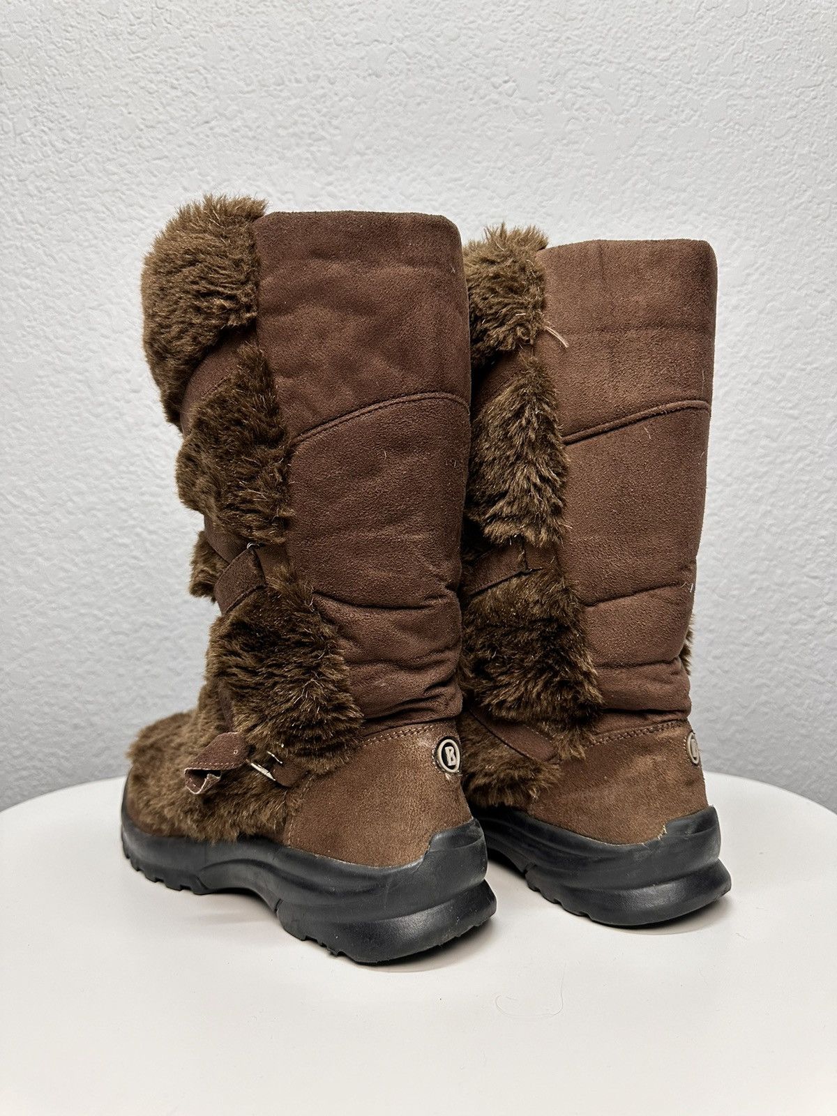 If Six Was Nine Fur Boots Bogner LGB Brown leather vintage Mohair Japan Hype Size US 8 / EU 41 - 6 Thumbnail