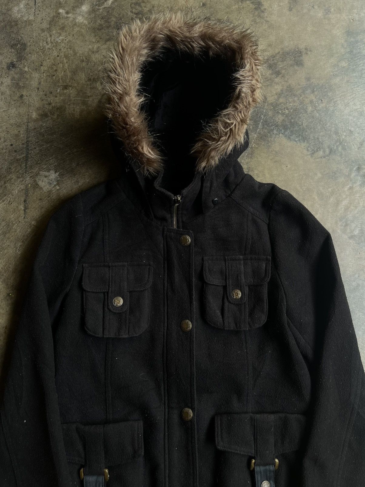 14th Addiction JAPANESE 2000’s GSEVENTEEN FUR JACKET PARKA GOTHIC PUNK VKEI Size US M / EU 48-50 / 2 - 7 Thumbnail