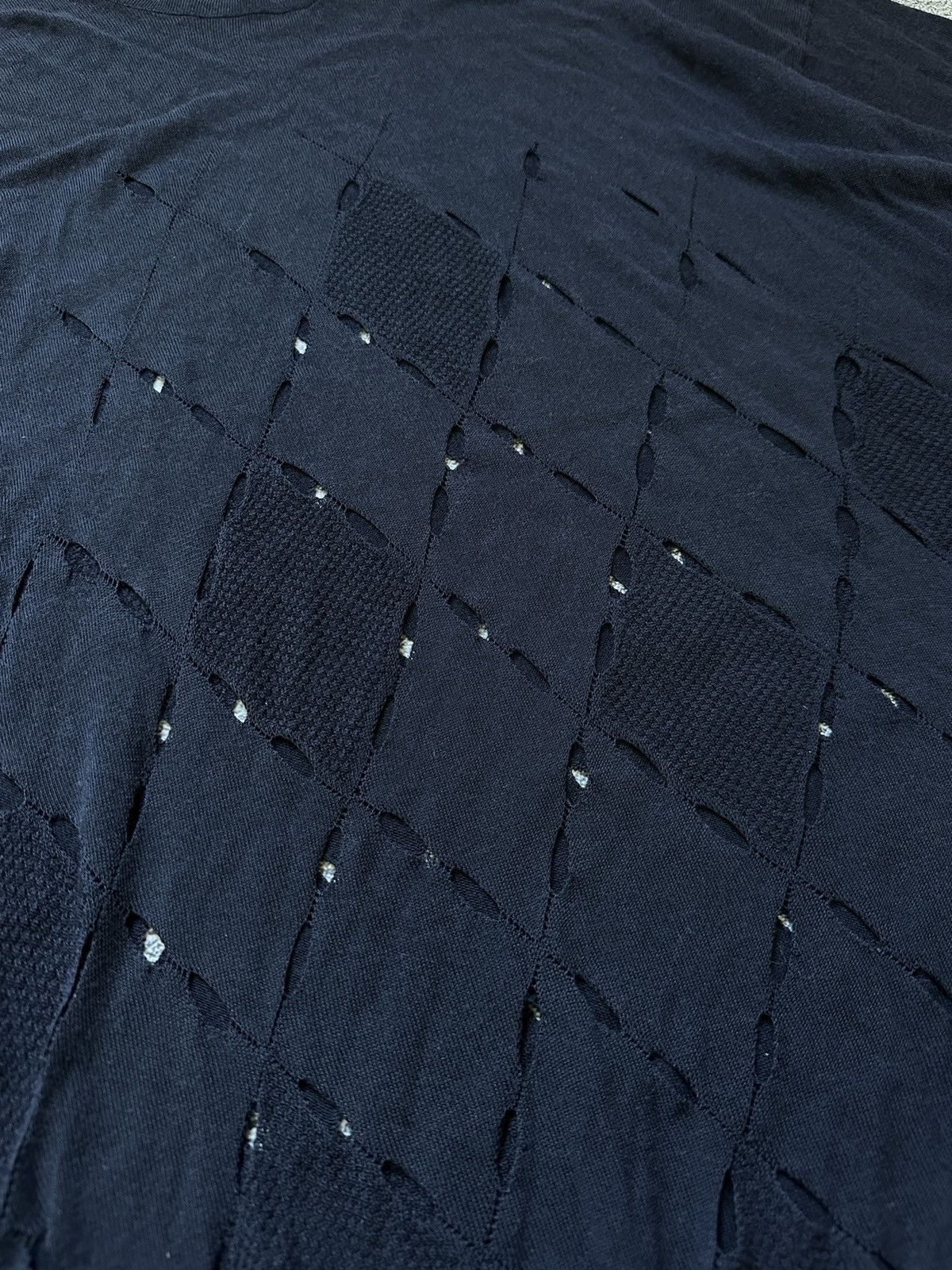Versace Versace Navy Laser-Cut Diamond Knit Sweater XL Made in Italy Size US XL / EU 56 / 4 - 8 Thumbnail
