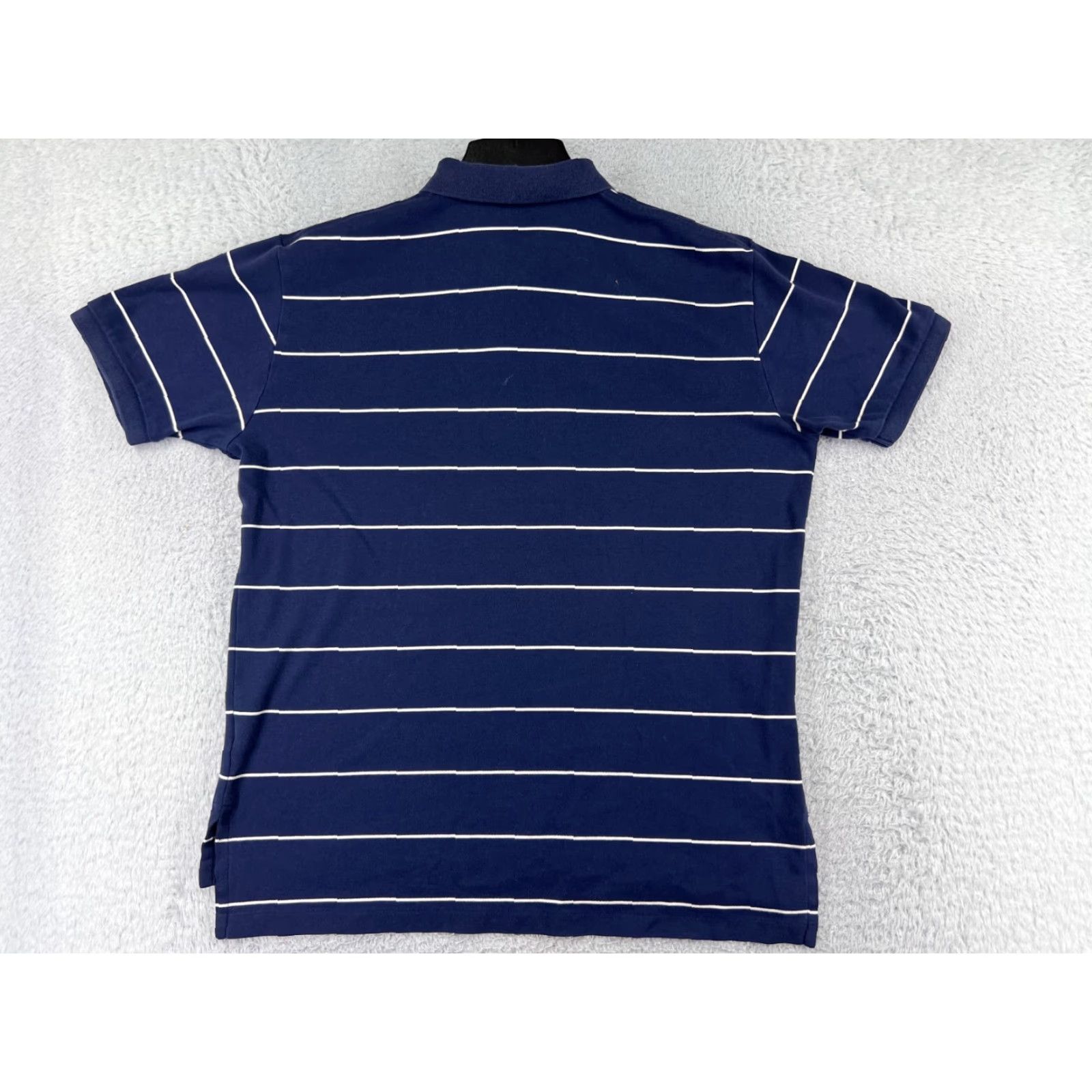 Polo Ralph Lauren VINTAGE Polo Ralph Lauren Polo Shirt Men L Blue White Stripe 100% Cotton Knit Size US L / EU 52-54 / 3 - 2 Thumbnail