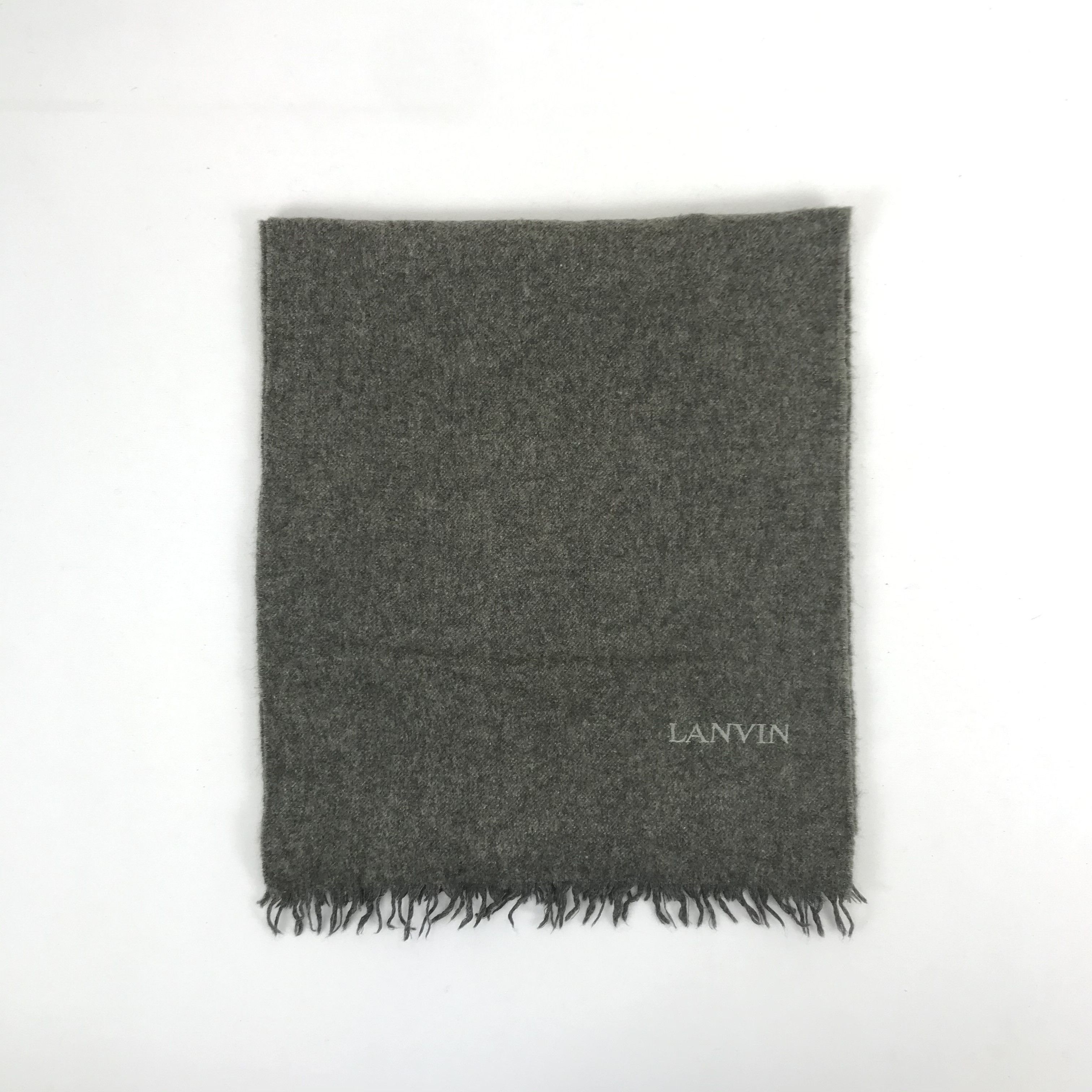 Lanvin Vintage Lanvin Scarf Muffler Wool Cashmere Scarves Size ONE SIZE - 3 Thumbnail