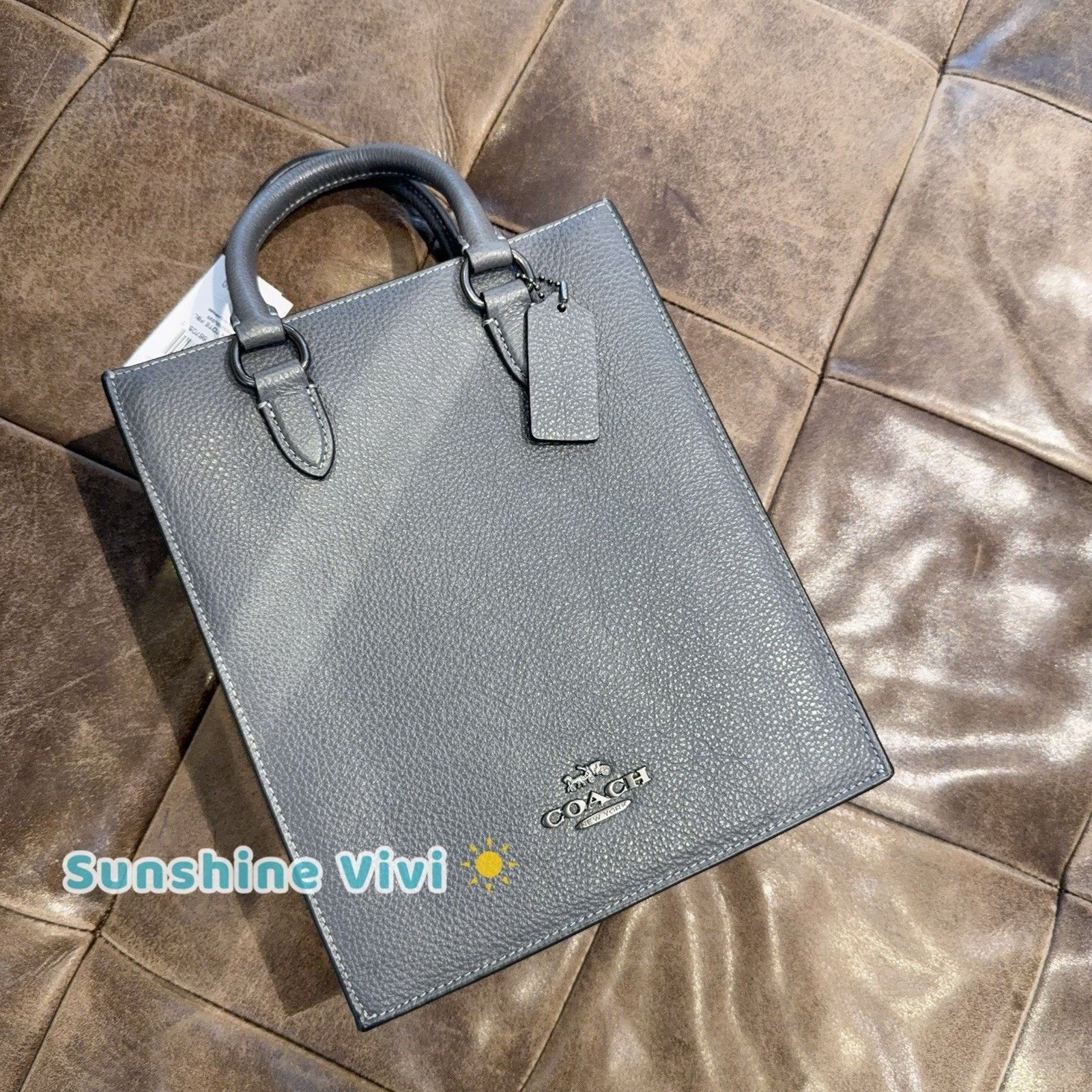 Coach NWT Coach Men's Dylan Tote CT910 Pebbled Leather QB/GRAPHITE Size ONE SIZE - 1 Thumbnail