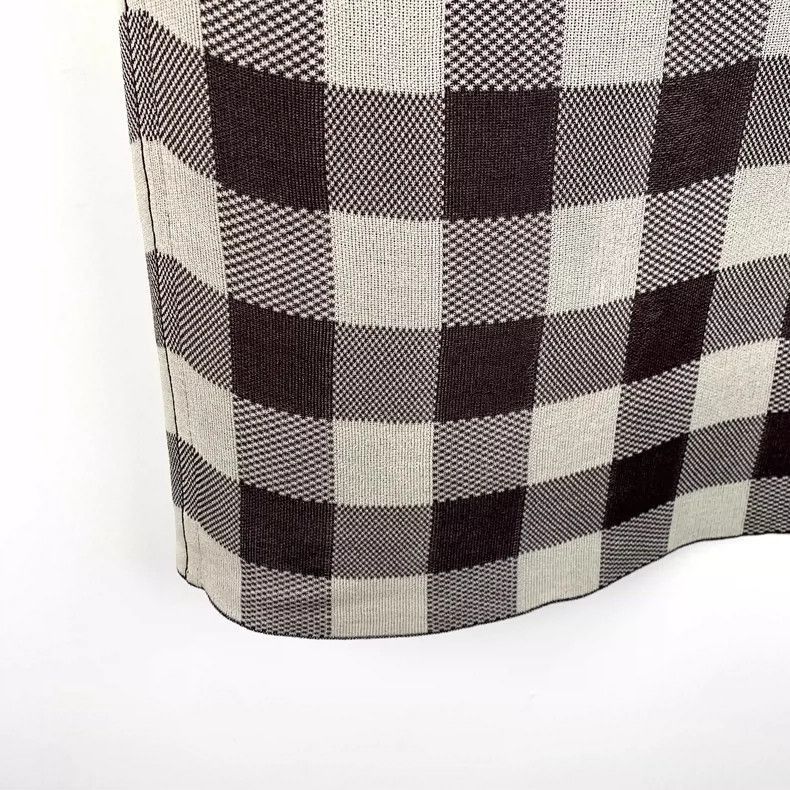 Celine Celine Colorful Checkered Silk Short Sleeve Dress Size XL / US 12-14 / IT 48-50 - 4 Thumbnail