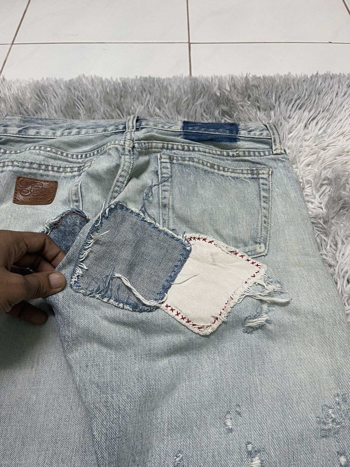 Japanese Brand VINTAGE KAPITAL INSPIRED PATCHES WORK JEANS BRAND RNA INC Size US 28 / EU 44 - 15 Thumbnail