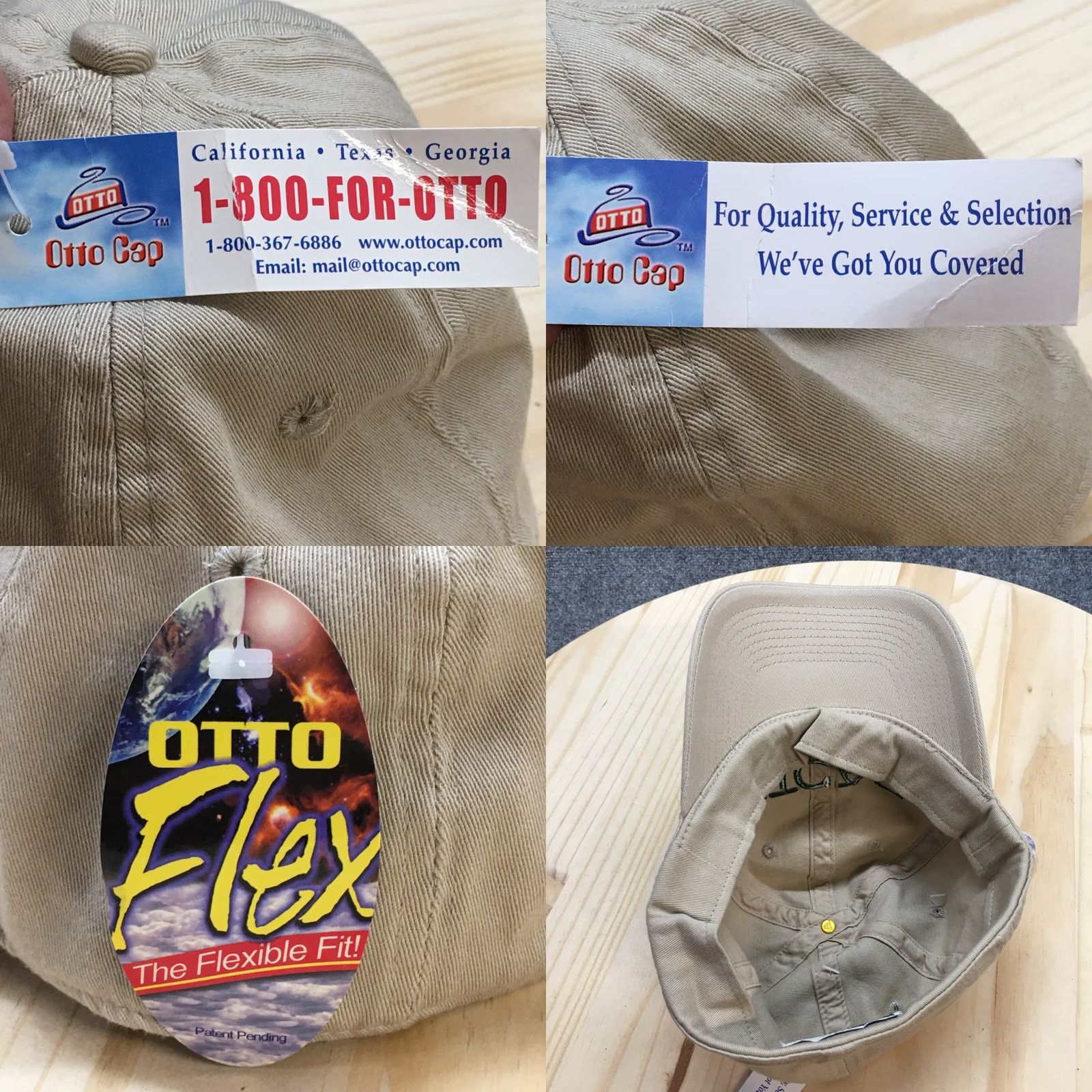 Vintage OTTO Chicago Baseball Cap Hat Mens Beige S-M Fitted Curved Brim Adjustable NWT Size ONE SIZE - 8 Thumbnail